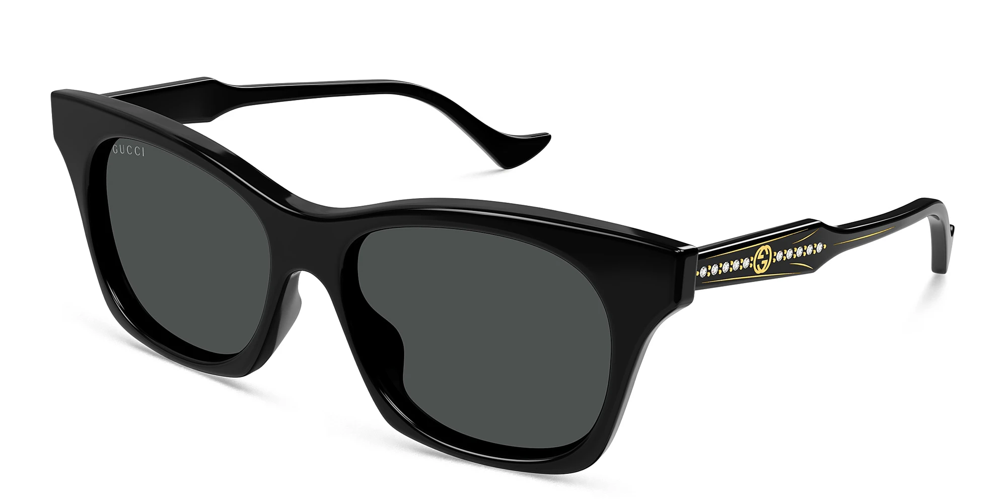 Shop GUCCI Cat-Eye Sunglasses in Black online.