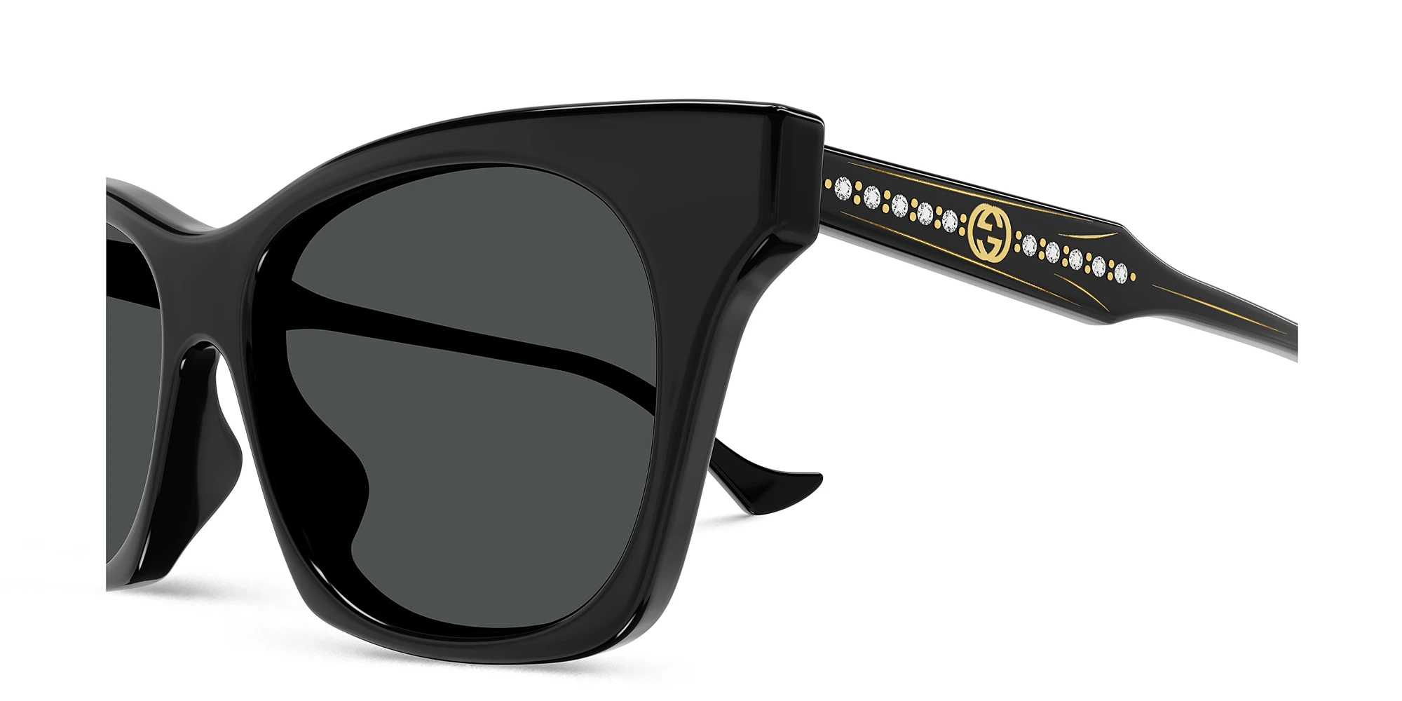 Shop GUCCI Cat-Eye Sunglasses in Black online.