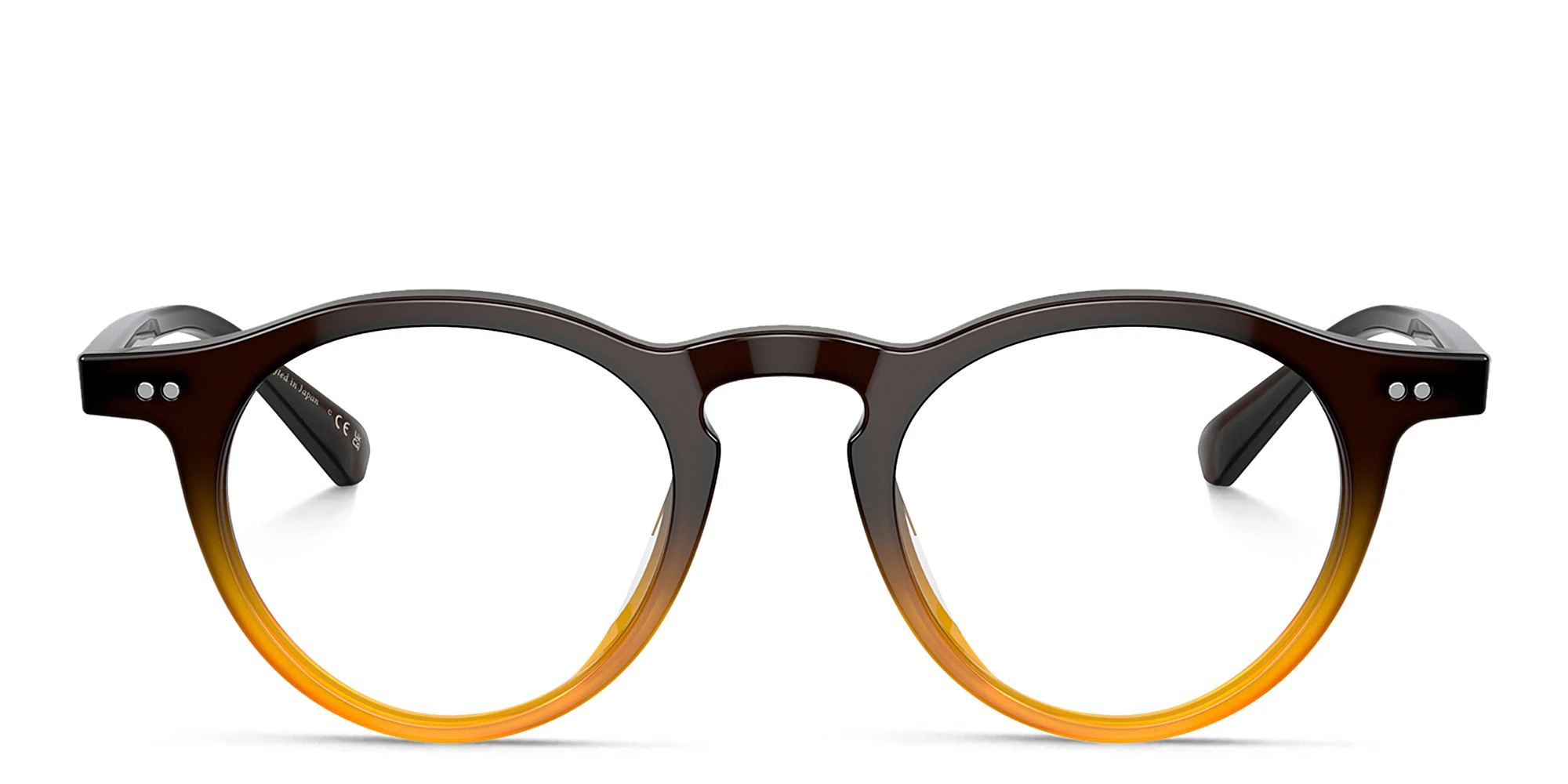 Shop OLIVER PEOPLES OP-13 Unisex Round Eyeglasses in Whisky Gradient online.