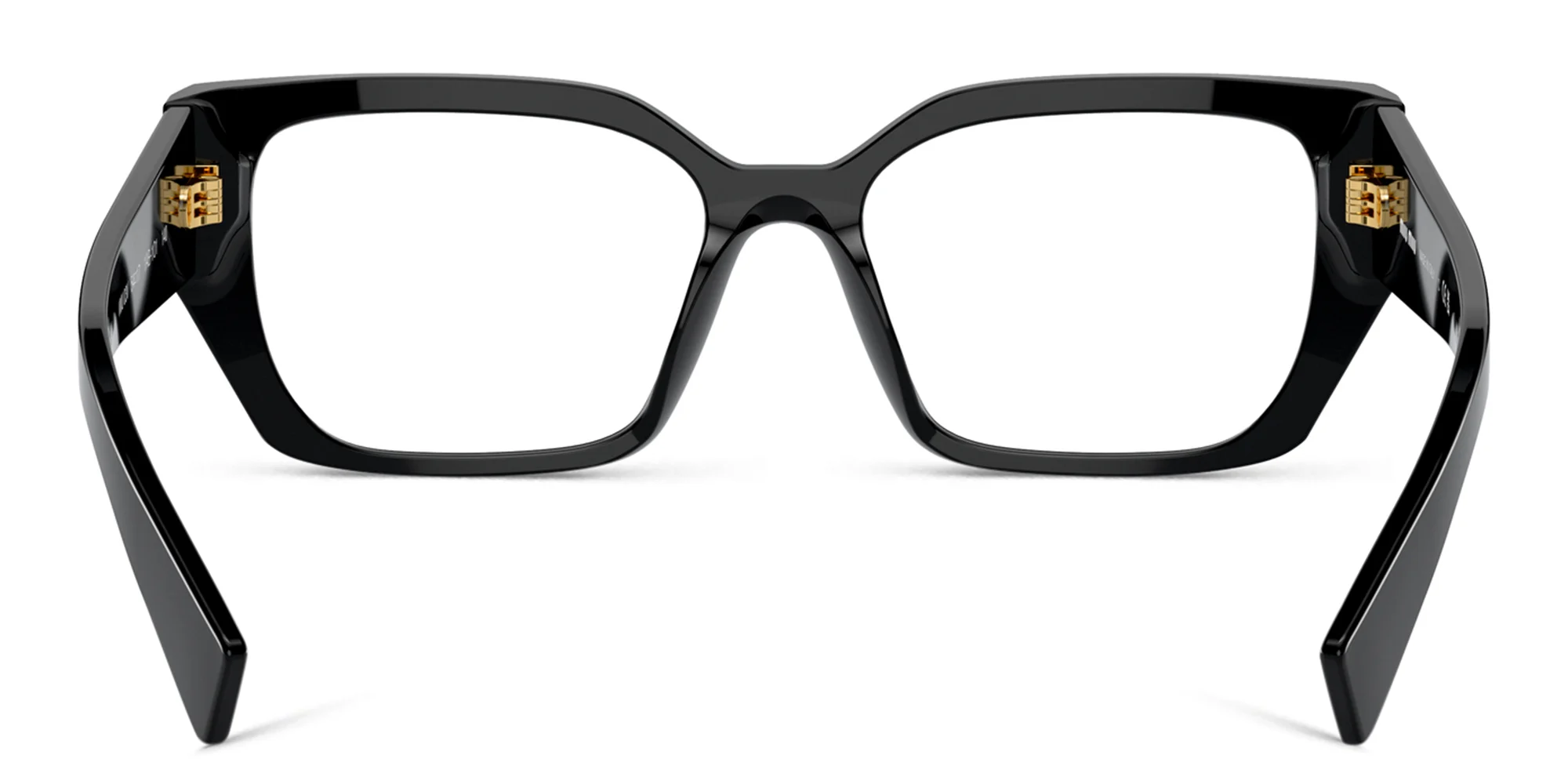 Shop MIU MIU Rectangle Eyeglasses in Black online.