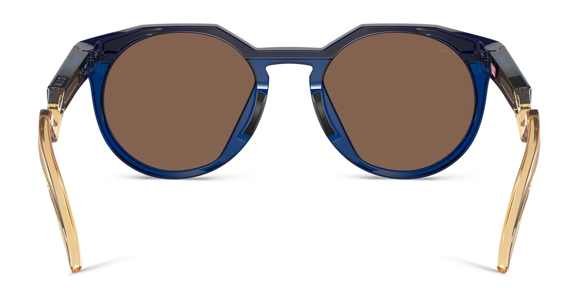 Shop Oakley HSTN Round Sunglasses in Blue online.