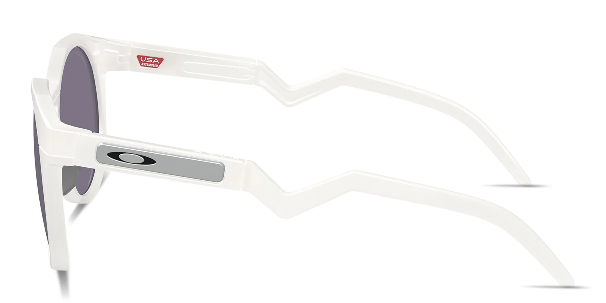 Shop Oakley HSTN Round Sunglasses in White online.