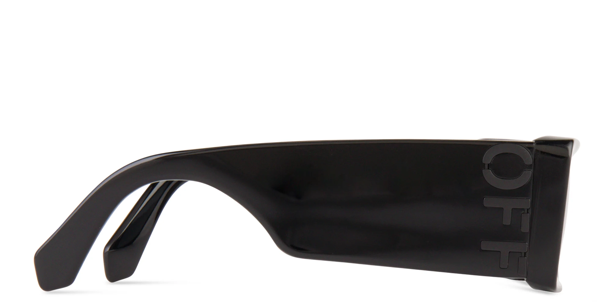 Shop OFF WHITE Milano Unisex Rectangle Sunglasses in Black online.