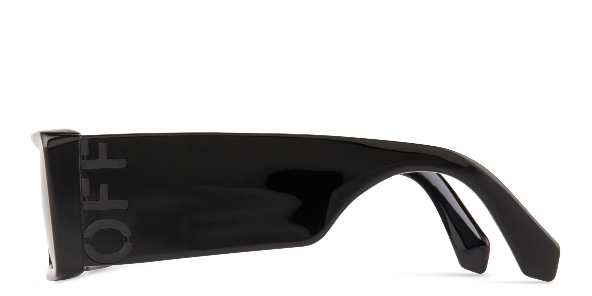 Shop OFF WHITE Milano Unisex Rectangle Sunglasses in Black online.