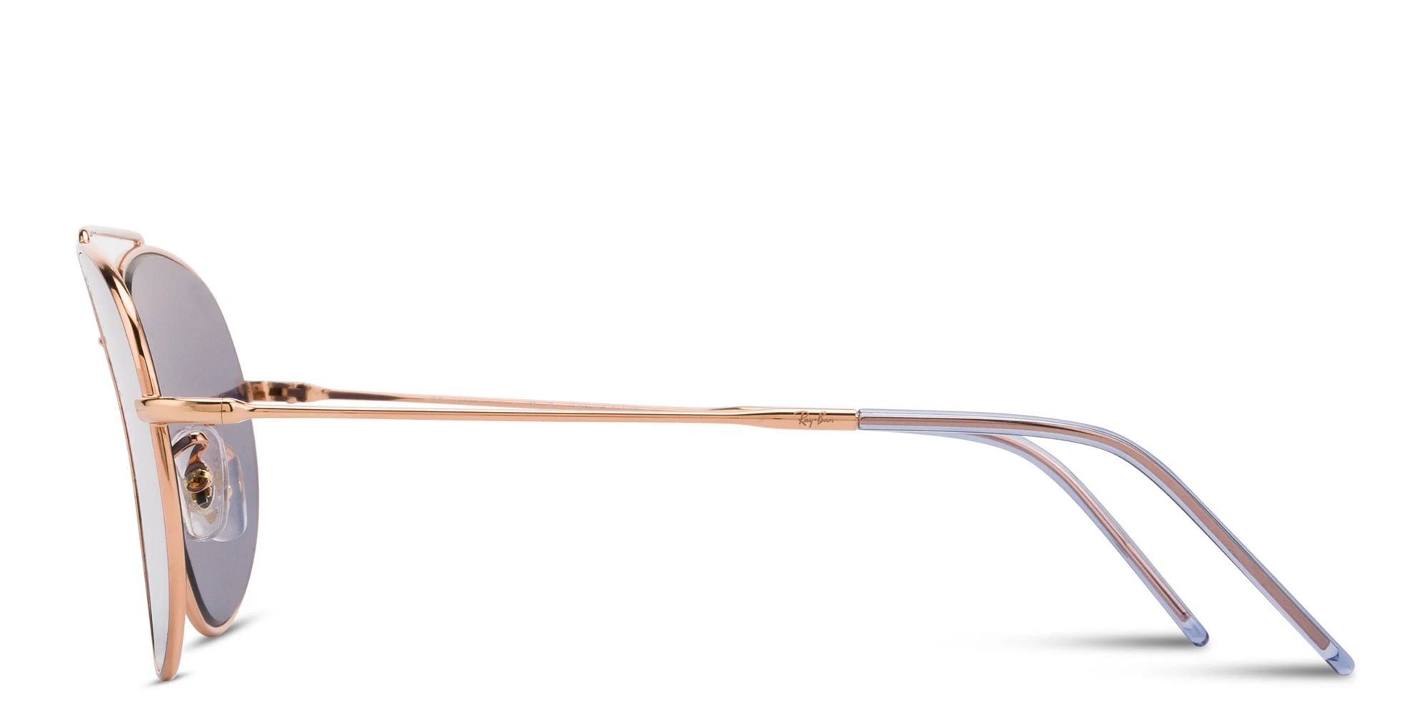 Shop Ray-Ban Reverse Unisex Pilot Sunglasses in Rose Gold online.