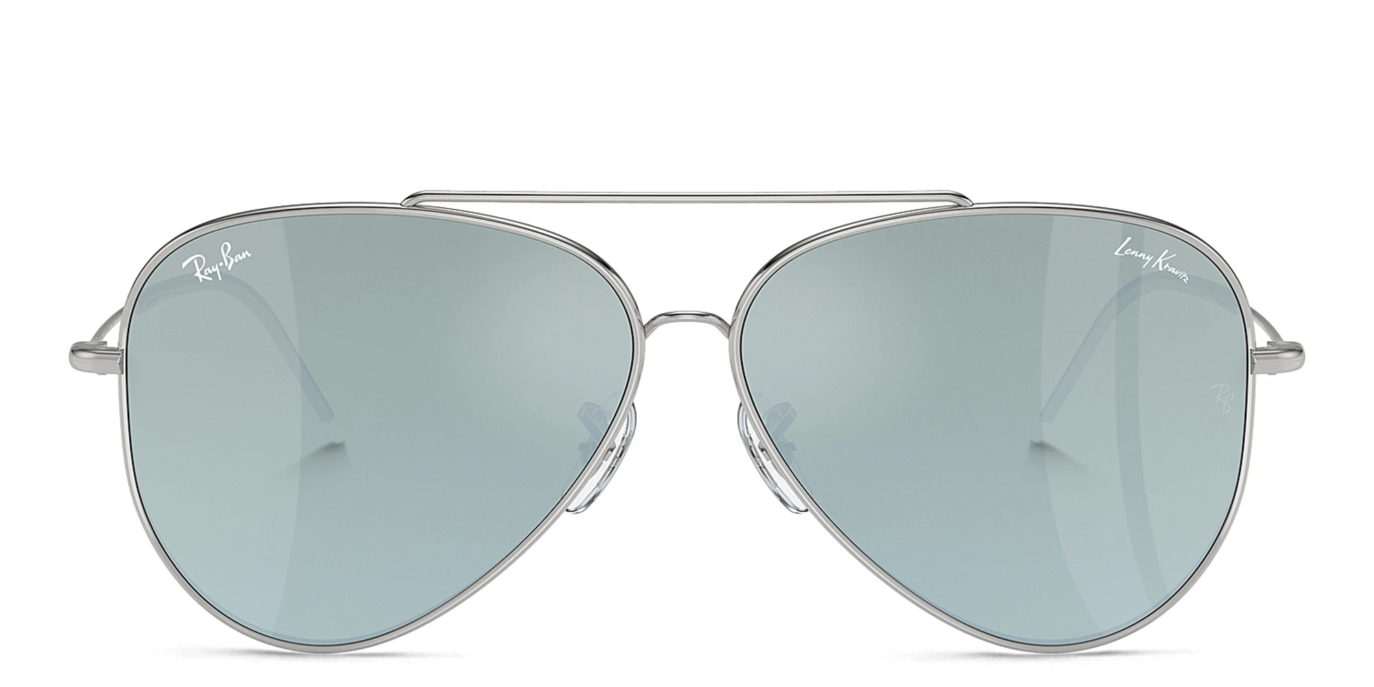 Shop Ray-Ban Reverse Unisex Pilot Sunglasses in Silver online.
