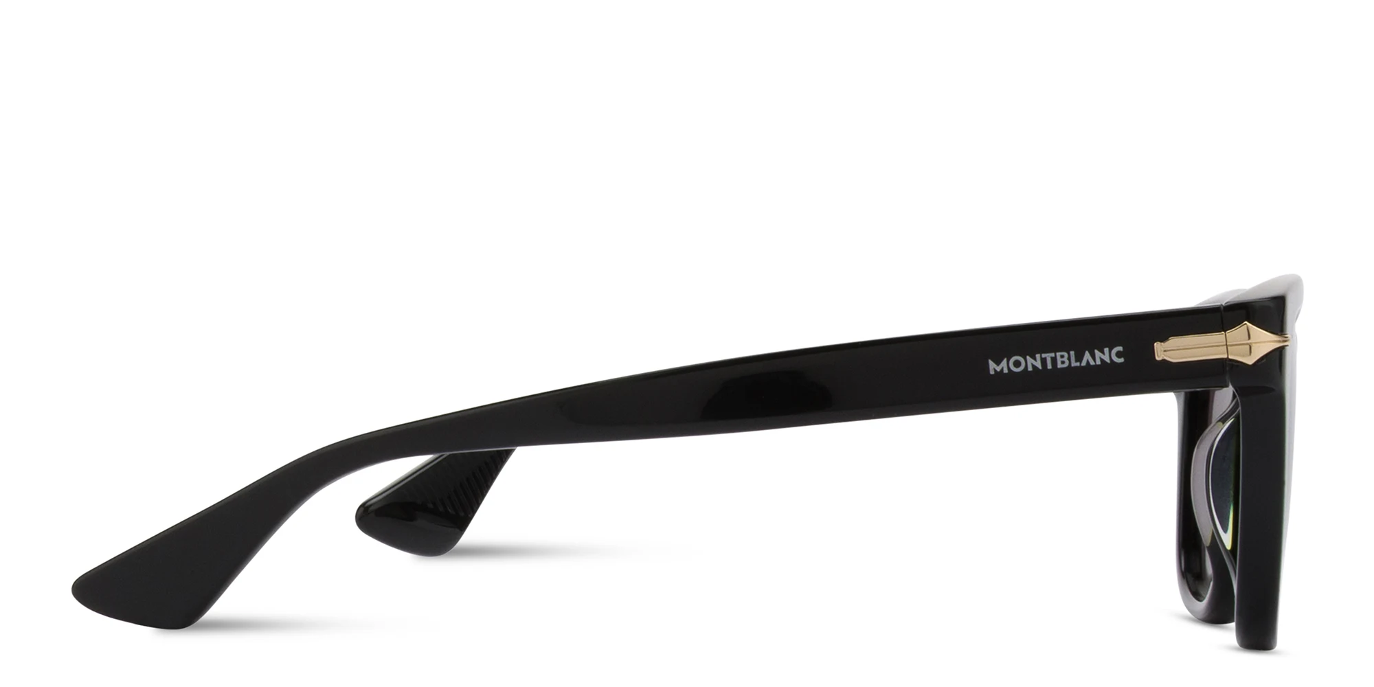 Shop MONTBLANC Square Sunglasses in Black online.
