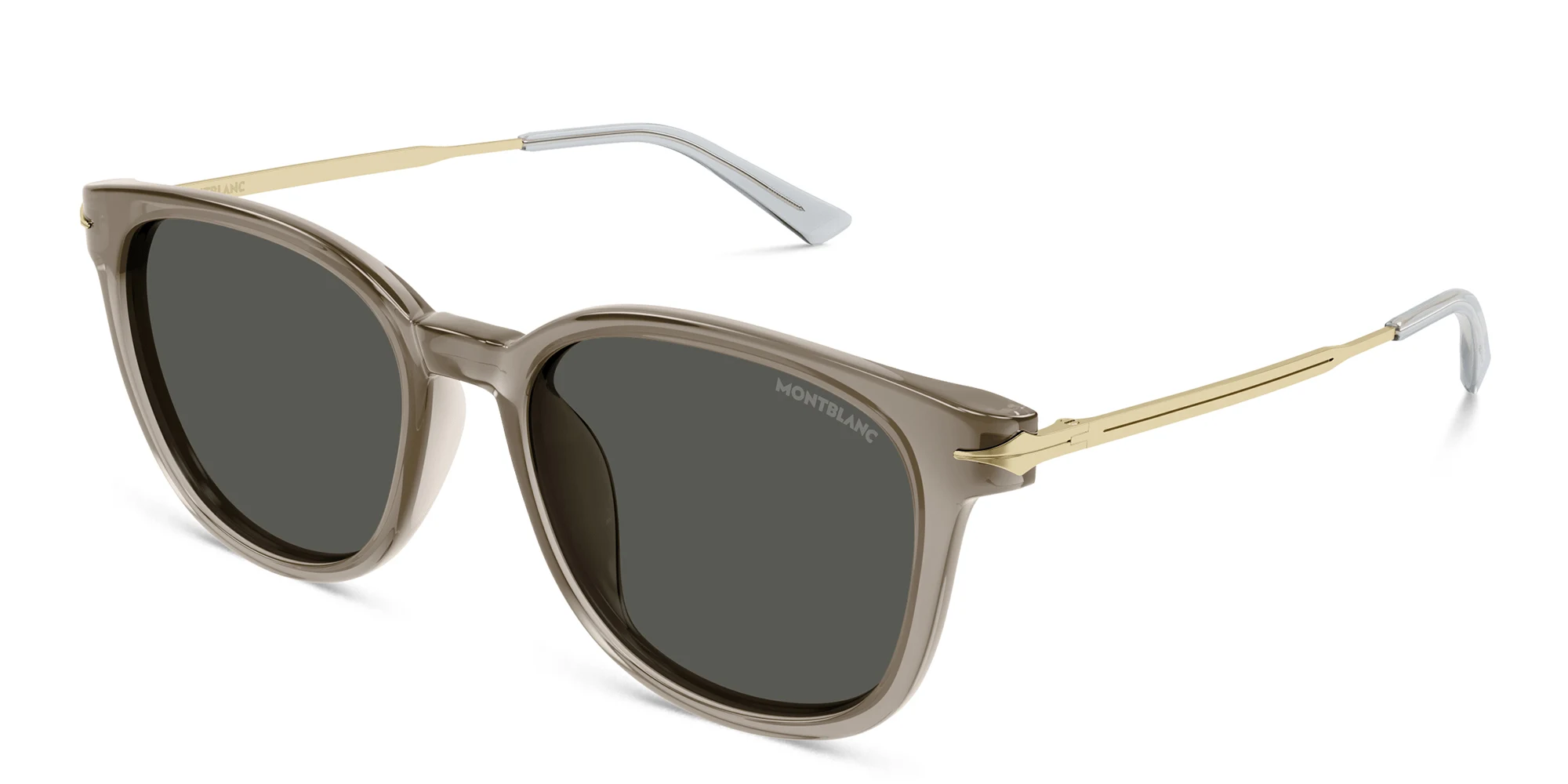 Shop MONTBLANC Square Sunglasses in Brown online.