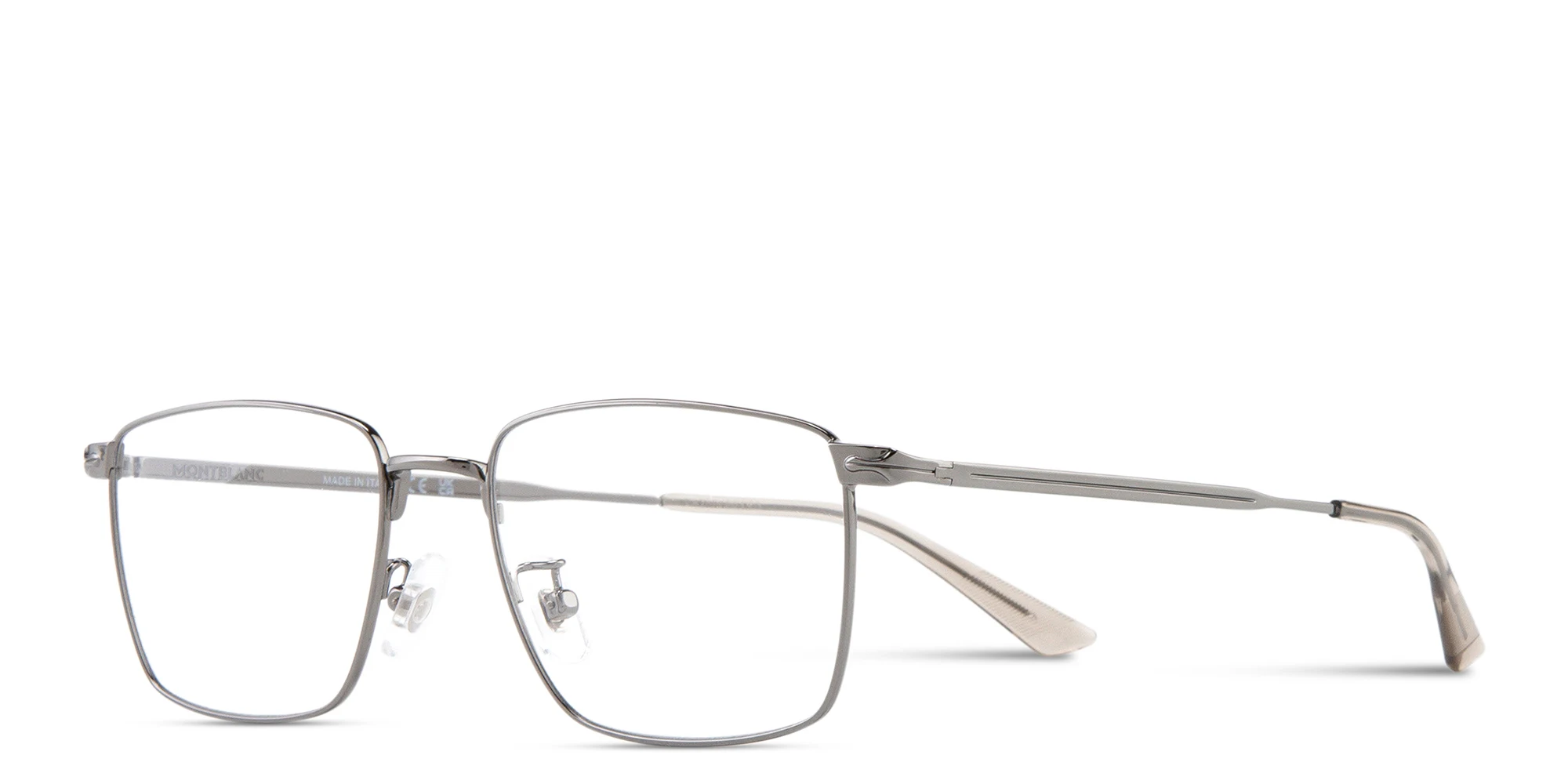 Shop MONTBLANC Square Eyeglasses in Ruthenium online.
