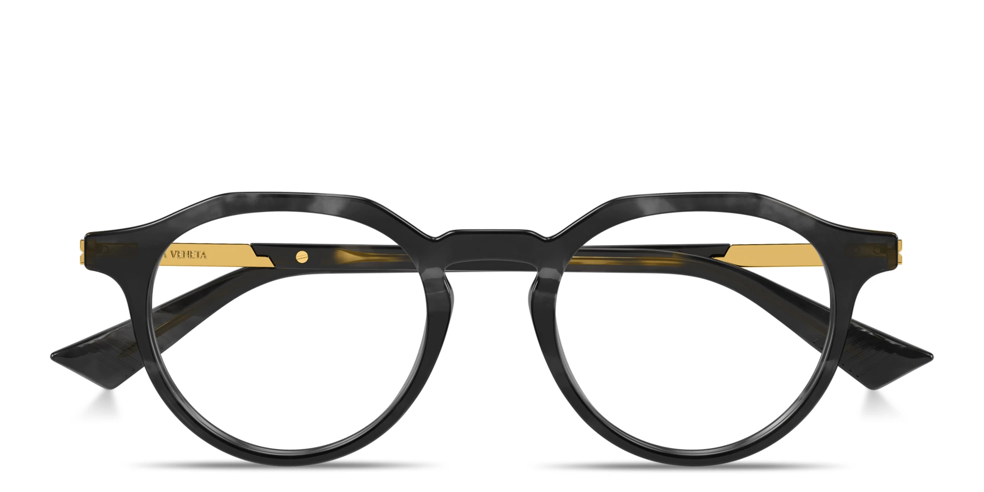 Shop BOTTEGA VENETA Ribbon Panthos Eyeglasses in Black online.