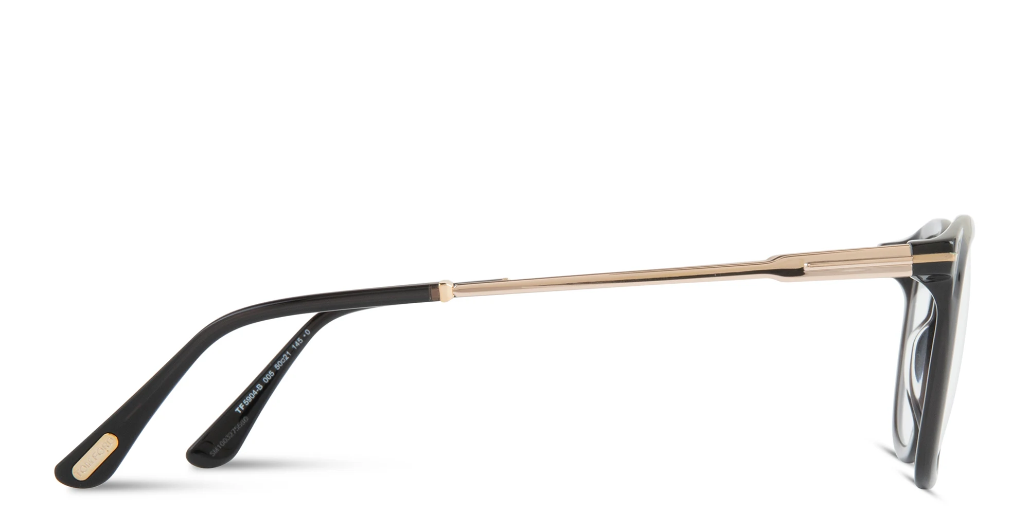 Shop TOM FORD Square Eyeglasses in Shiny Black online.