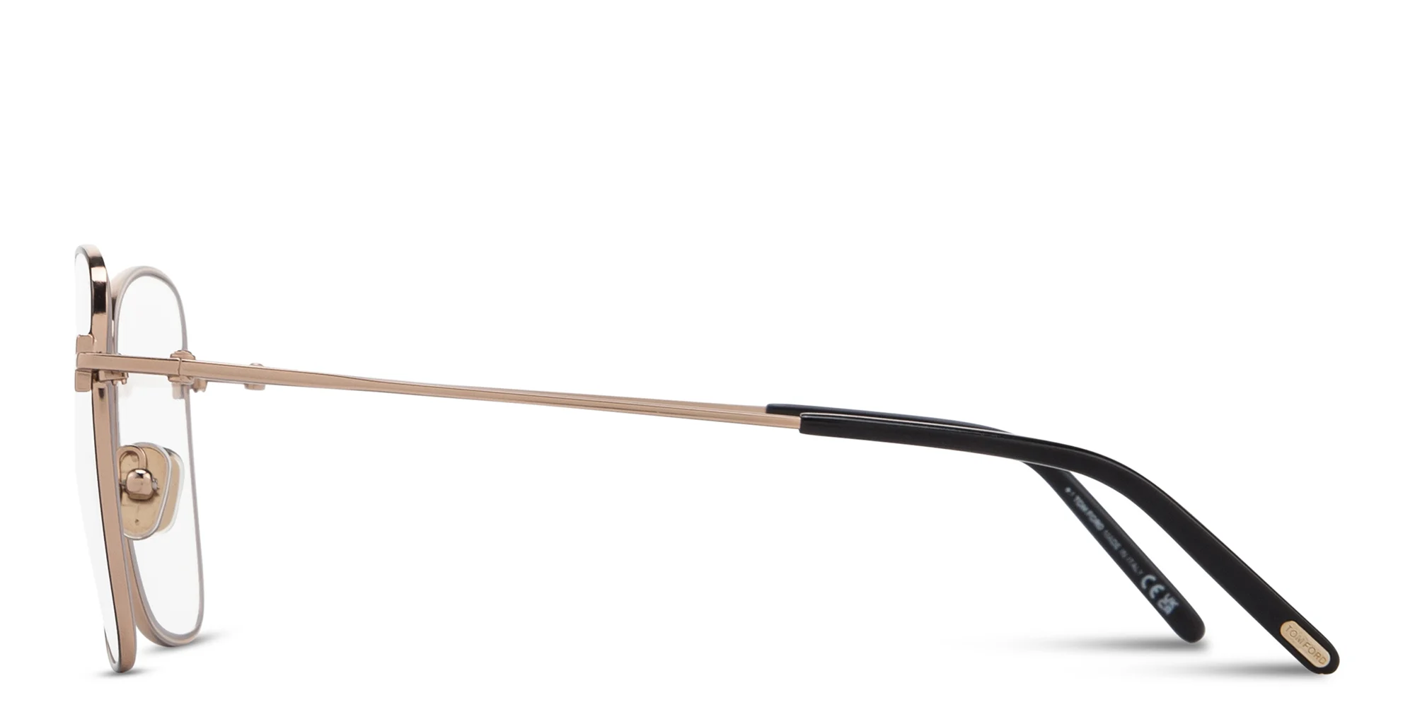 Shop TOM FORD Wide Butterfly Eyeglasses in Black online.