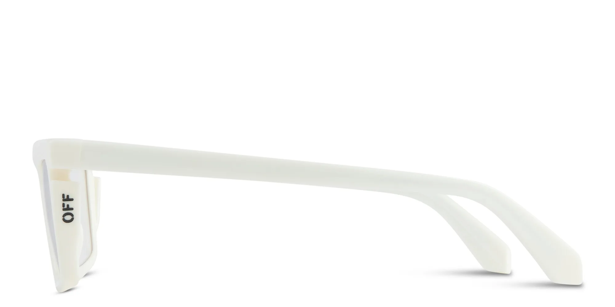Shop OFF WHITE Style 50 Unisex Wide Cat-Eye Eyeglasses in White online.