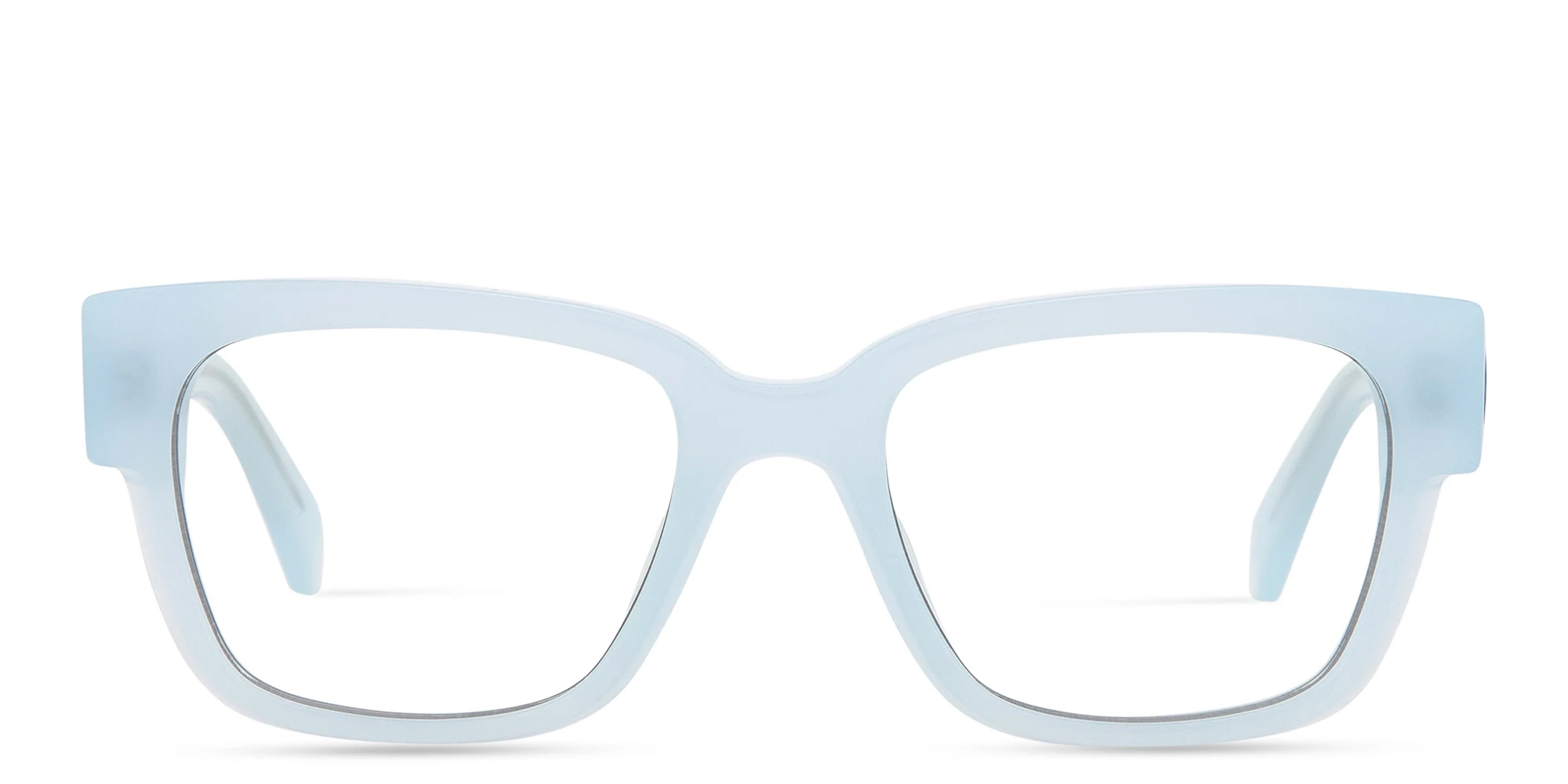 Shop OFF WHITE Arrows Motif Unisex Square Eyeglasses in Blue online.
