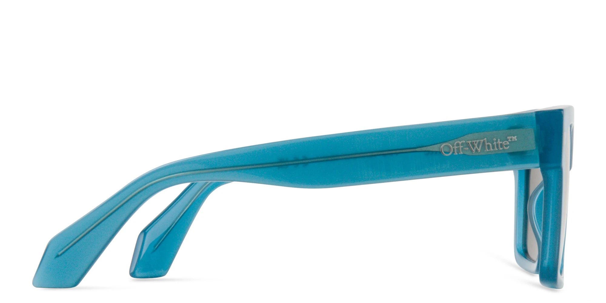 Shop OFF WHITE Lawton Unisex Square Sunglasses in Blue online.