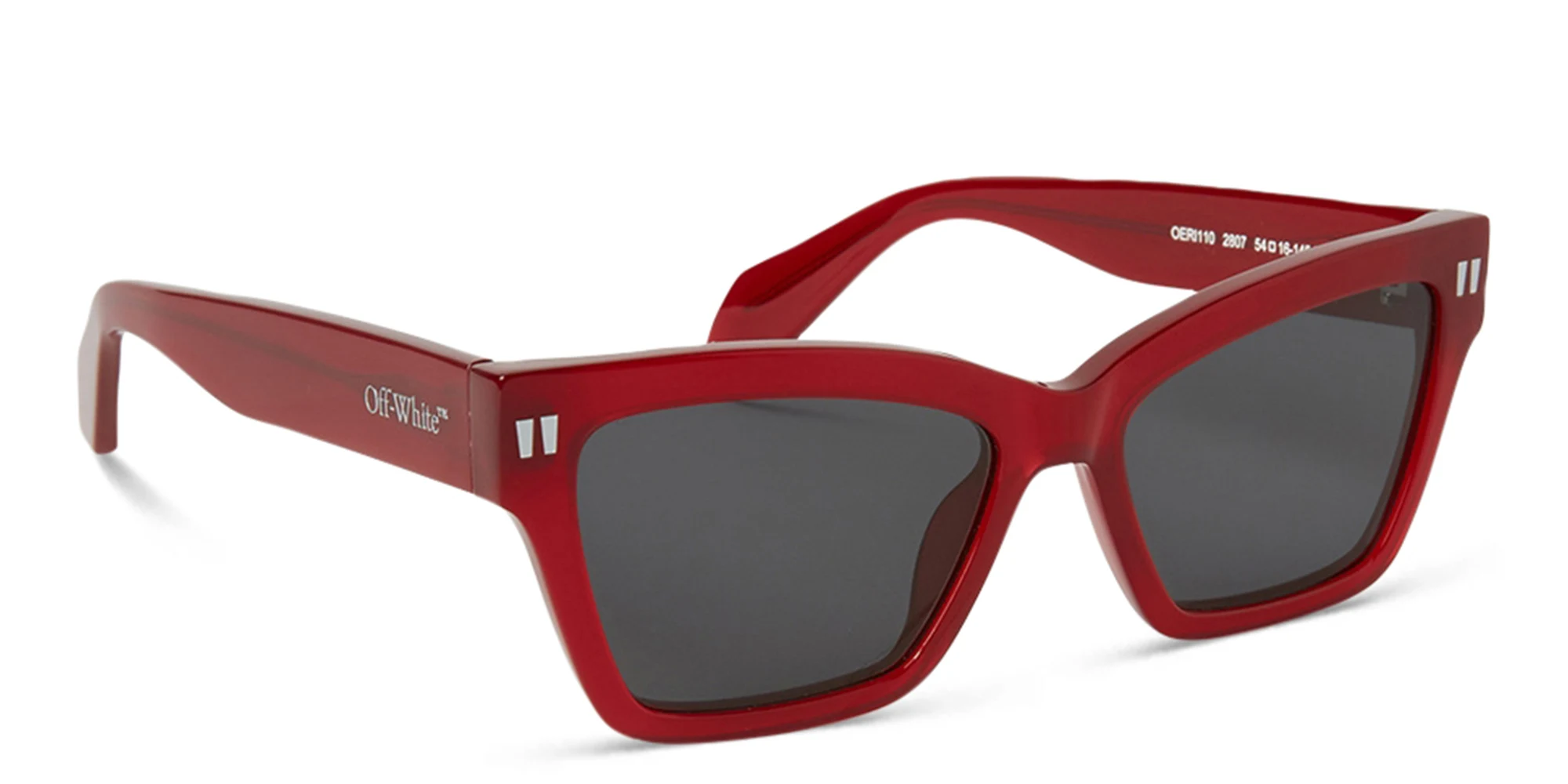 Shop OFF WHITE Cincinnati Unisex Cat-Eye Sunglasses in Red online.