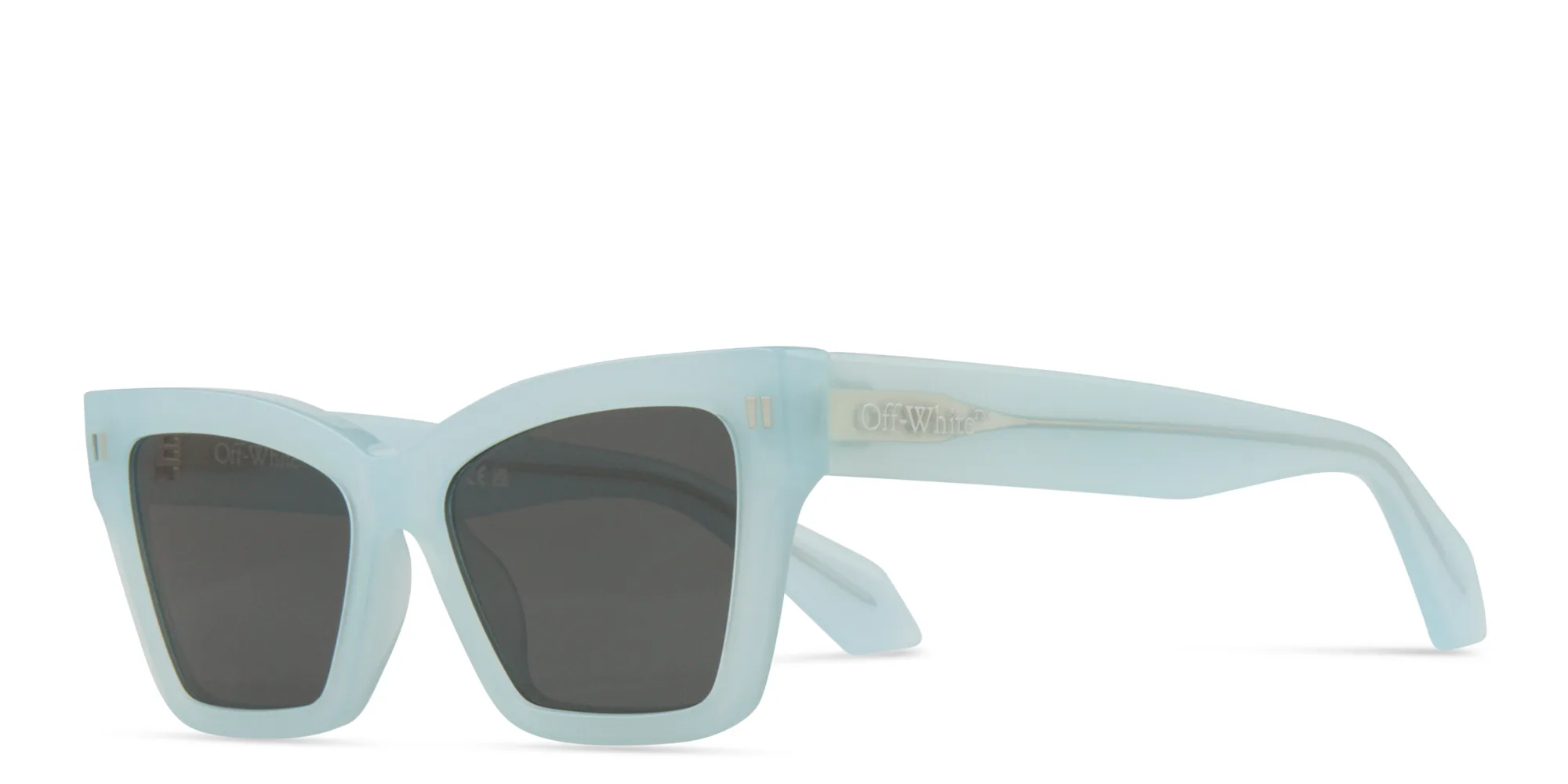 Shop OFF WHITE Cincinnati Unisex Cat-Eye Sunglasses in Light Blue online.