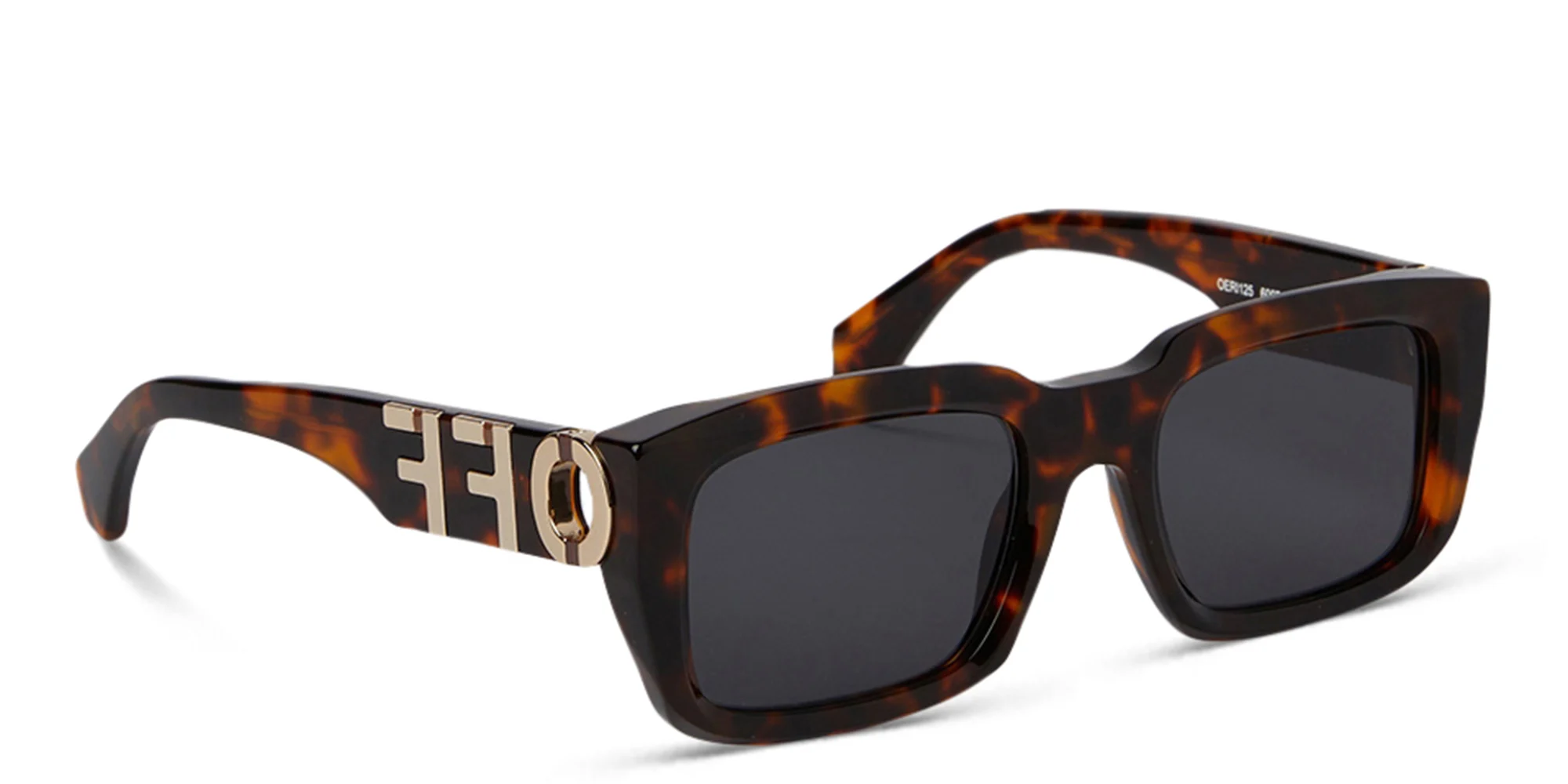 Shop OFF WHITE Hays Unisex Rectangle Sunglasses in Havana online.