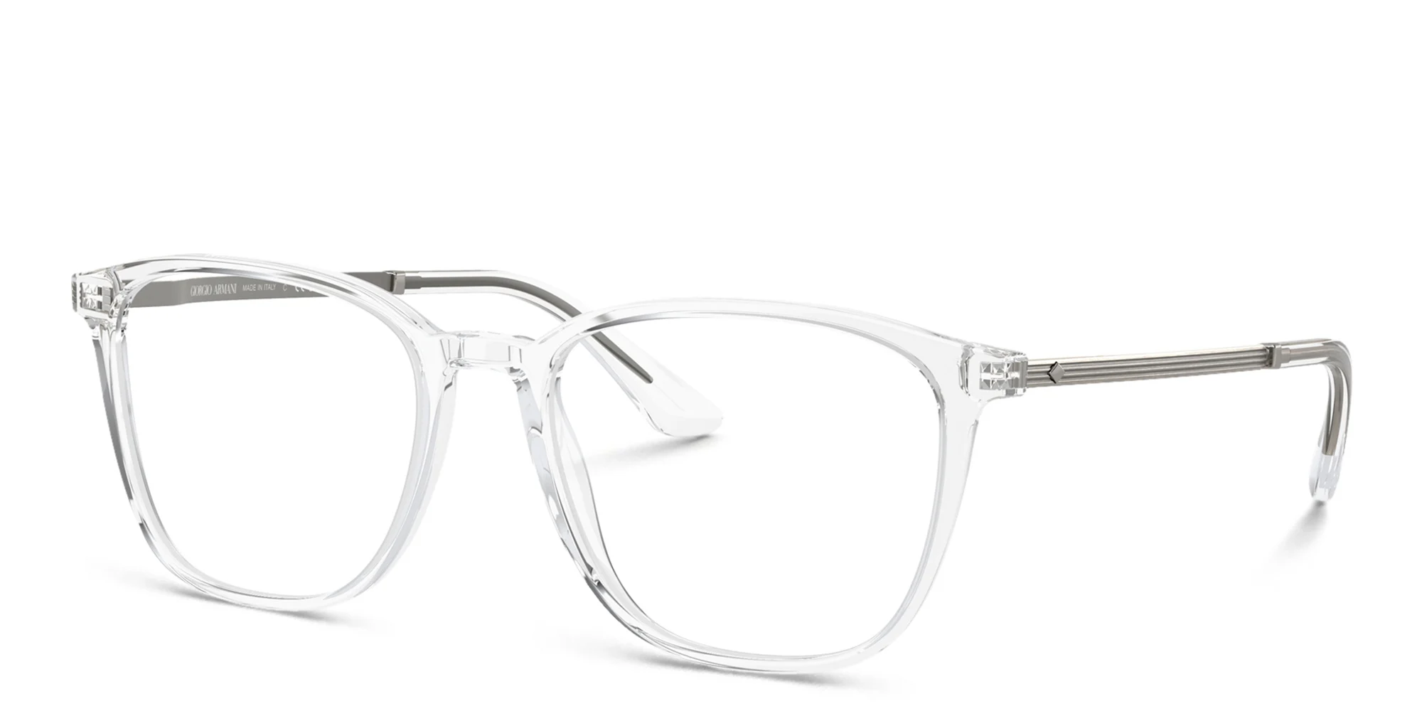 Shop GIORGIO ARMANI Square Eyeglasses in Crystal online.