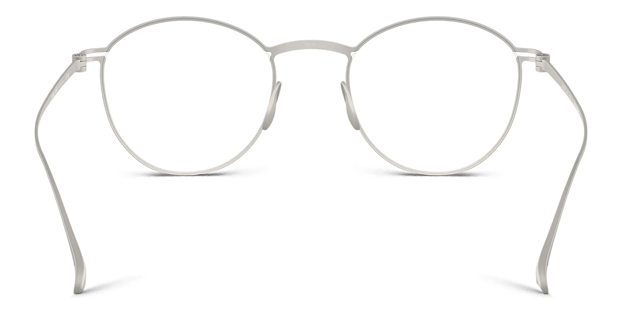 Shop GIORGIO ARMANI Panthos Eyeglasses in Matte Silver online.