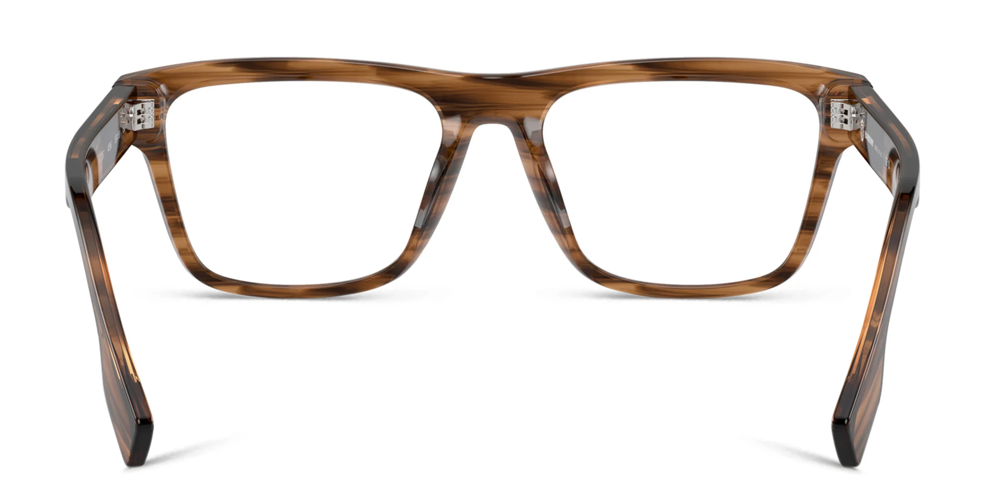Shop BURBERRY Wide Square Eyeglasses in Brown online.
