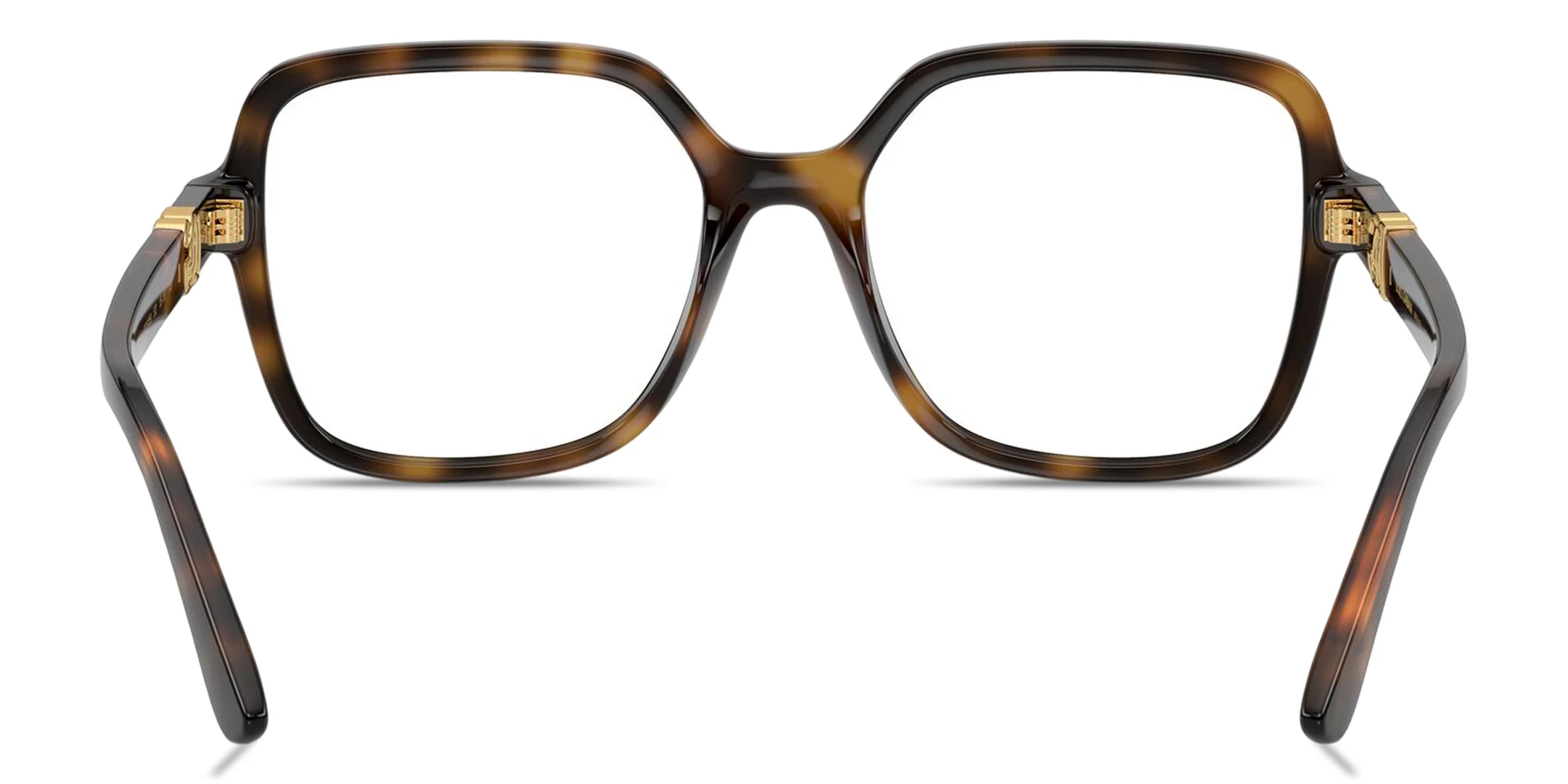 Shop Dolce & Gabbana DG Oversized Square Eyeglasses in Havana online.