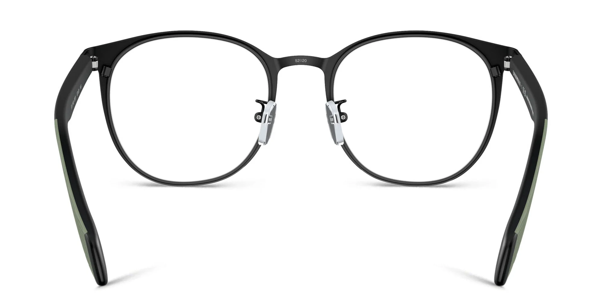 Shop Emporio Armani Panthos Eyeglasses in Matte Black online.