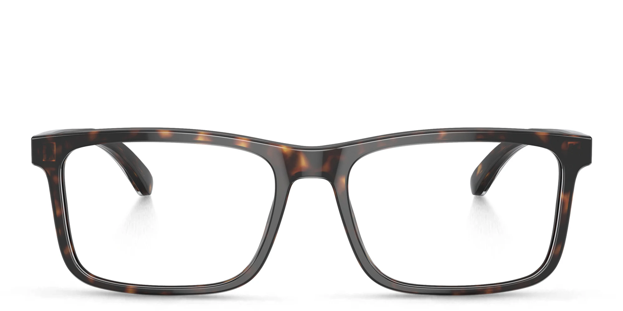 Shop Emporio Armani Wide Pillow Eyeglasses in Havana online.