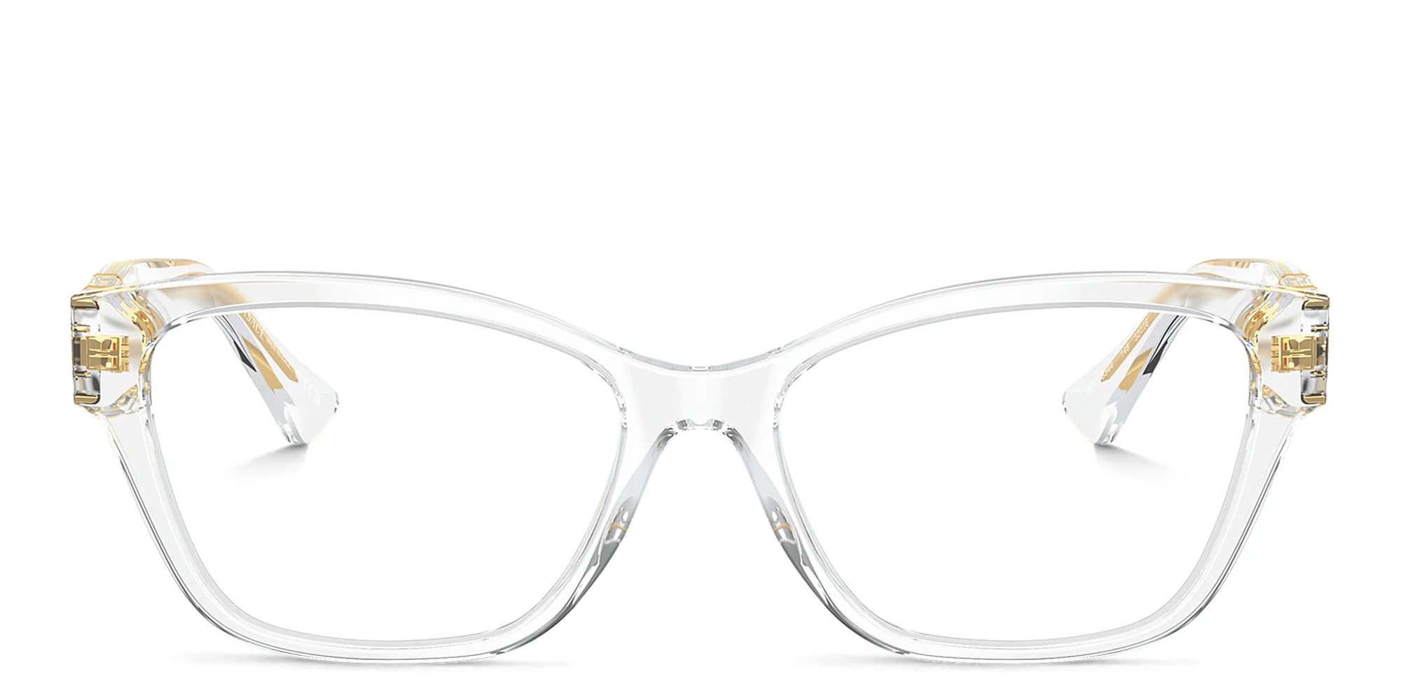 Shop VERSACE Medusa Cat-Eye Eyeglasses in Crystal online.