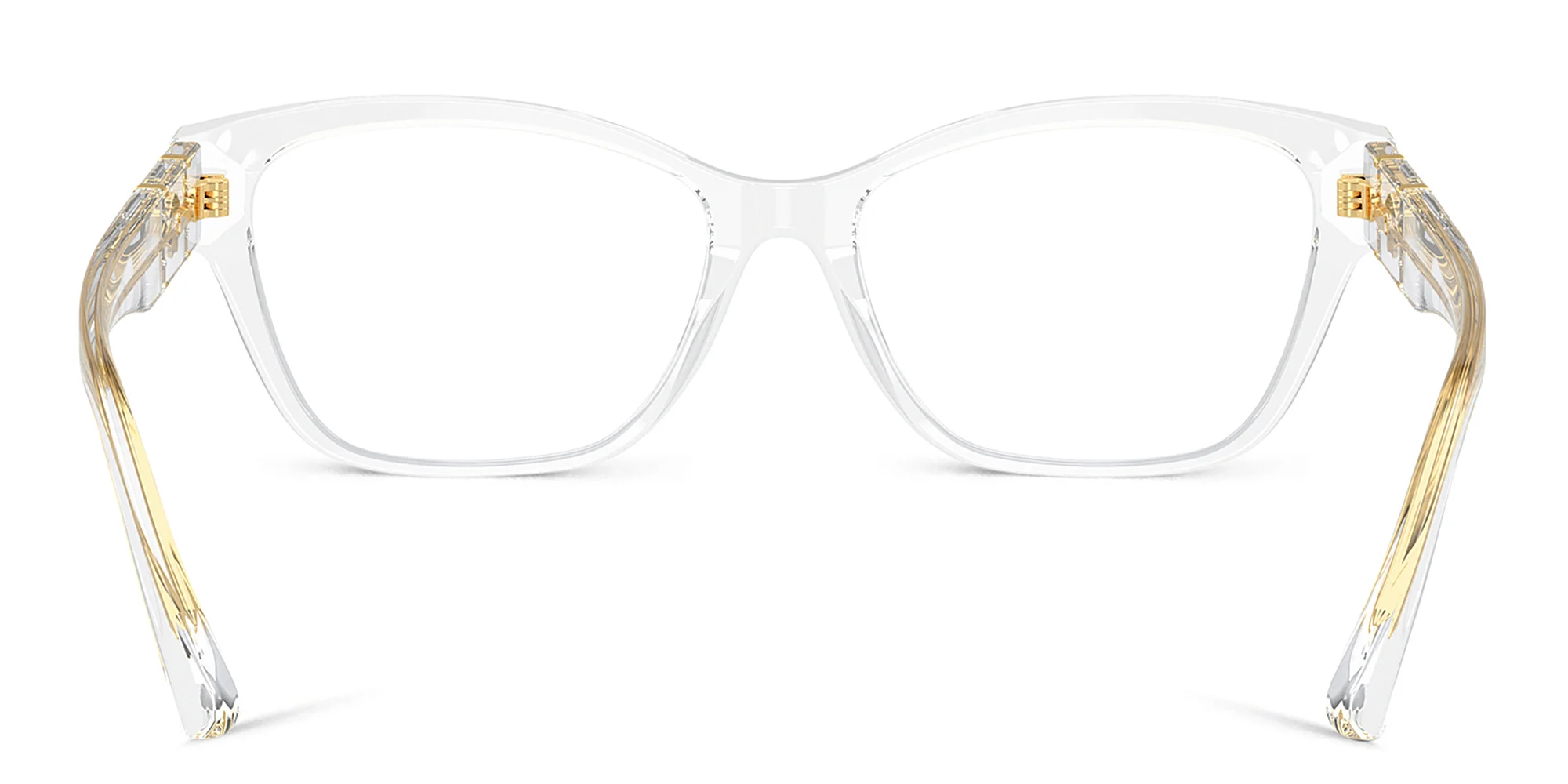 Shop VERSACE Medusa Cat-Eye Eyeglasses in Crystal online.