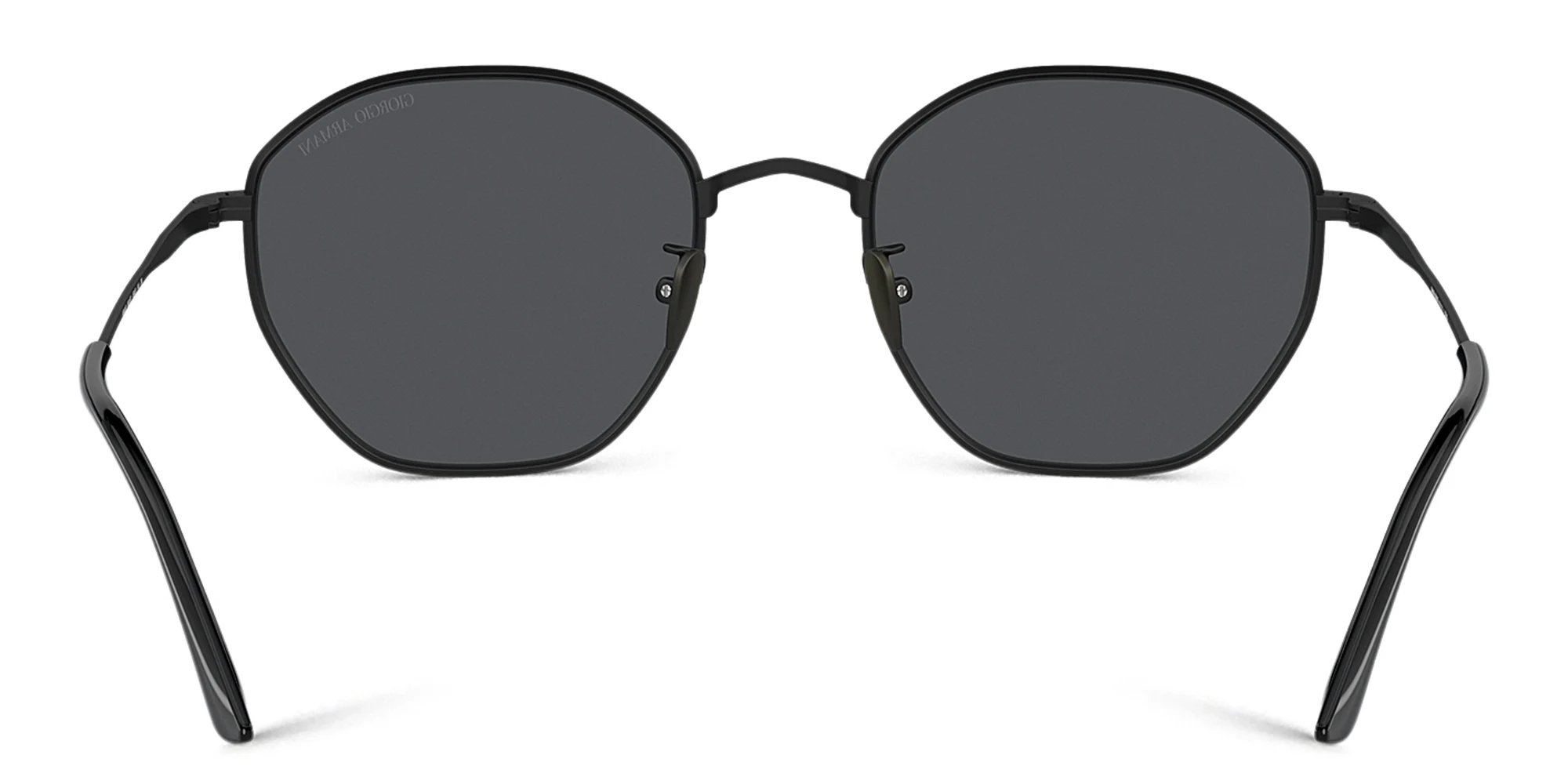 Shop GIORGIO ARMANI Square Sunglasses in Matte Black online.