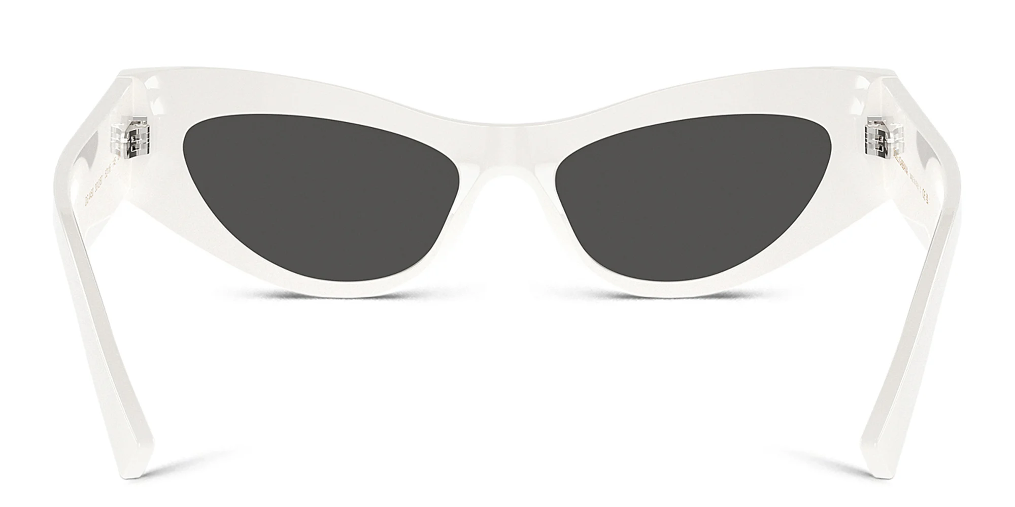 Shop Dolce & Gabbana Logo Cat-Eye Sunglasses in White online.
