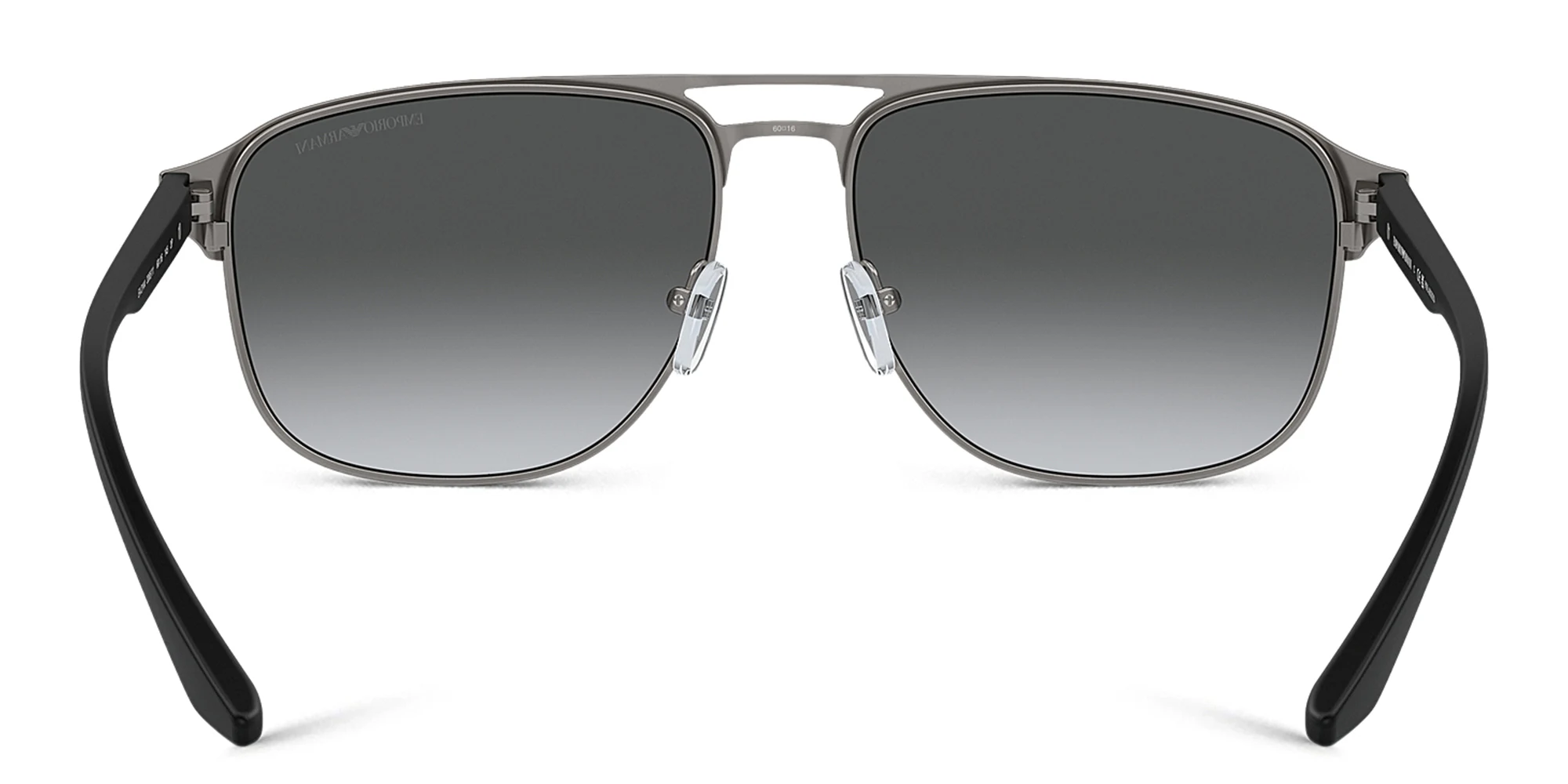 Shop Emporio Armani Pilot Sunglasses in Matte Gunmetal/Black online.