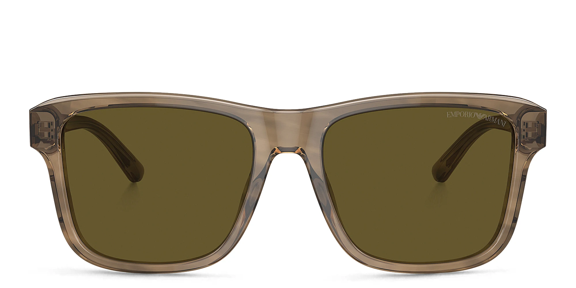 Shop Emporio Armani Pillow Sunglasses in Brown online.
