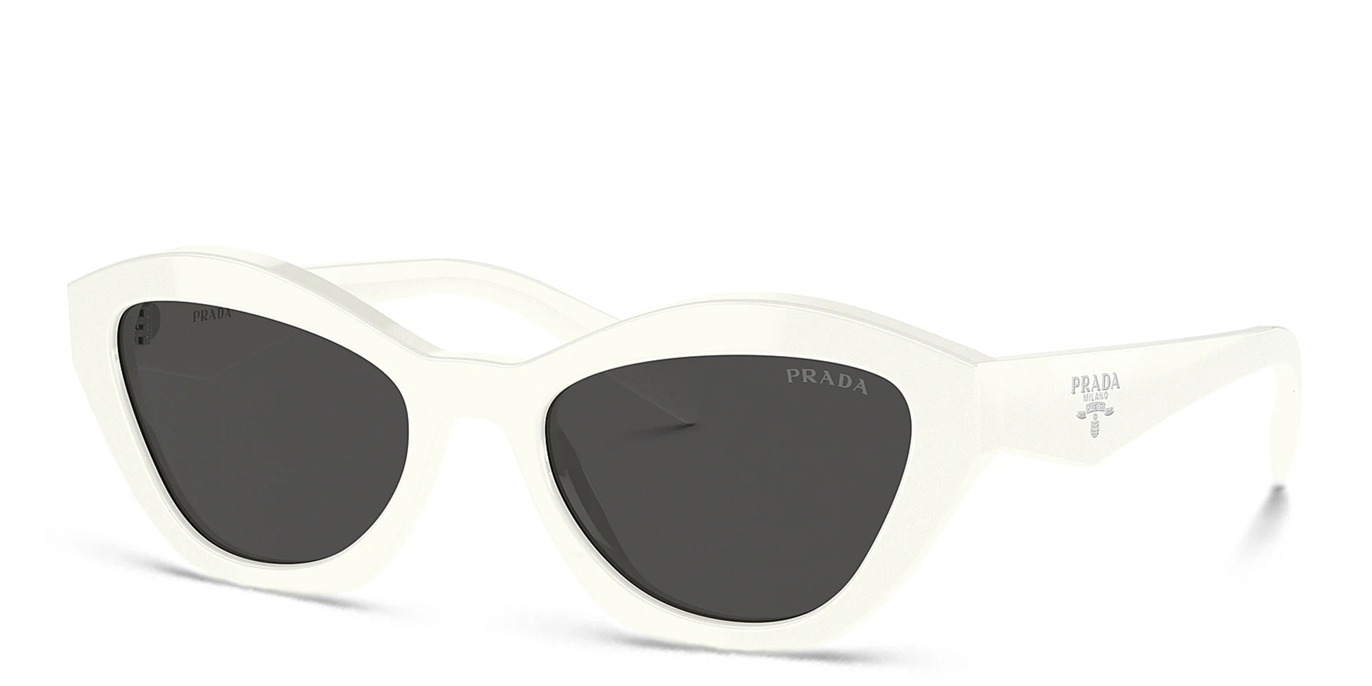 Shop PRADA Butterfly Sunglasses in White online.