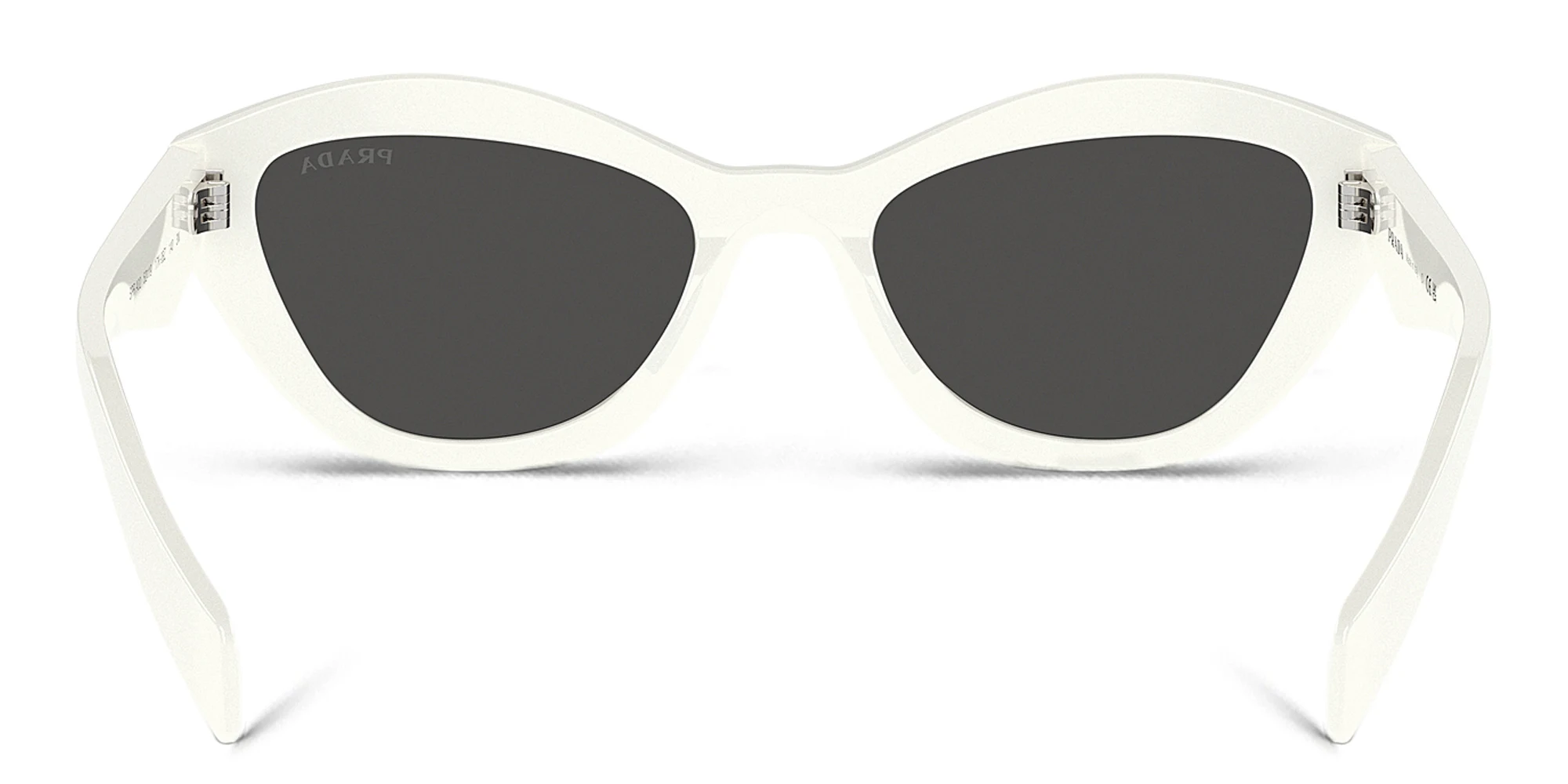 Shop PRADA Butterfly Sunglasses in White online.