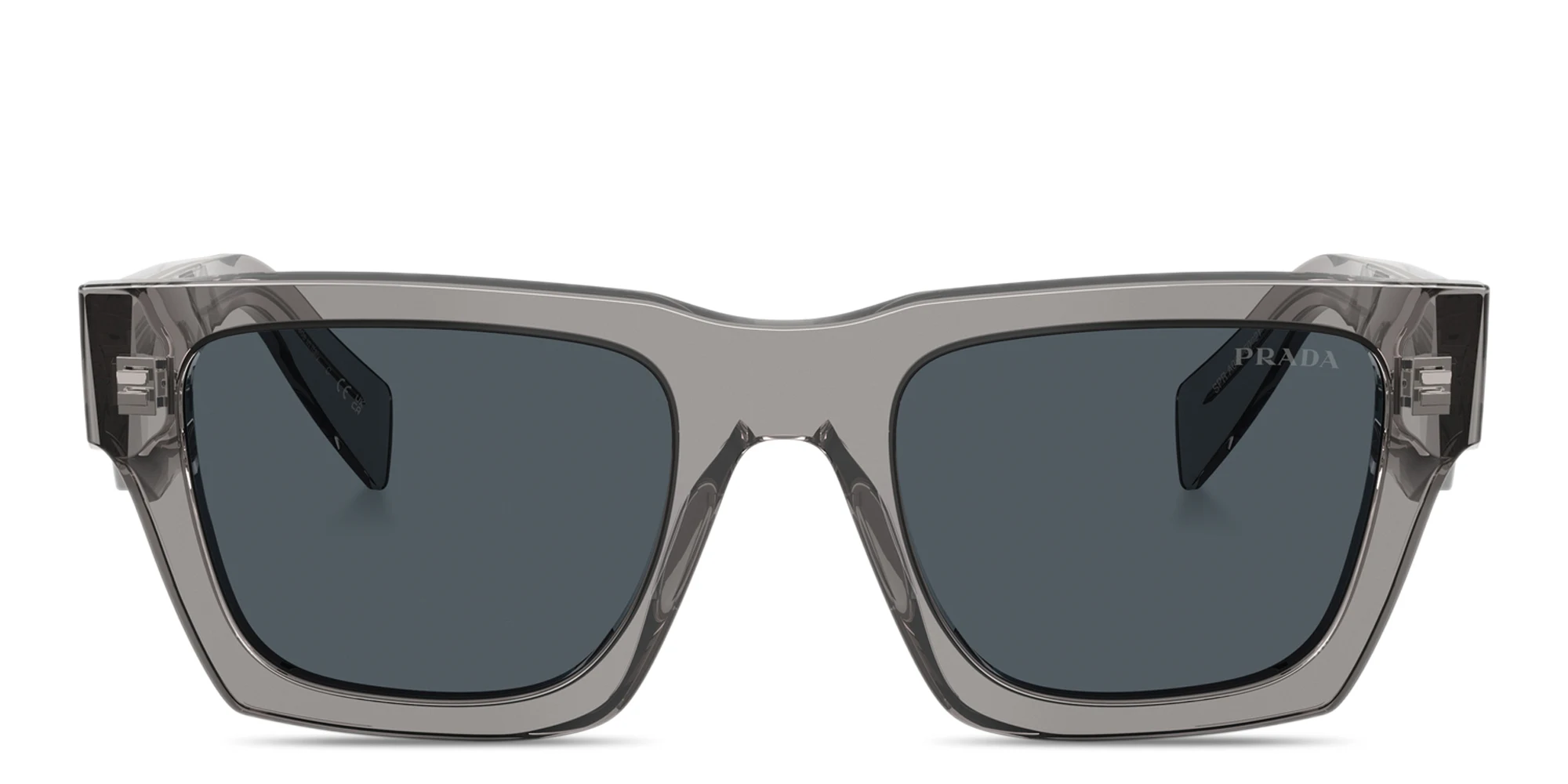 Shop PRADA Catwalk Pillow Sunglasses in Transparent Dark Grey online.