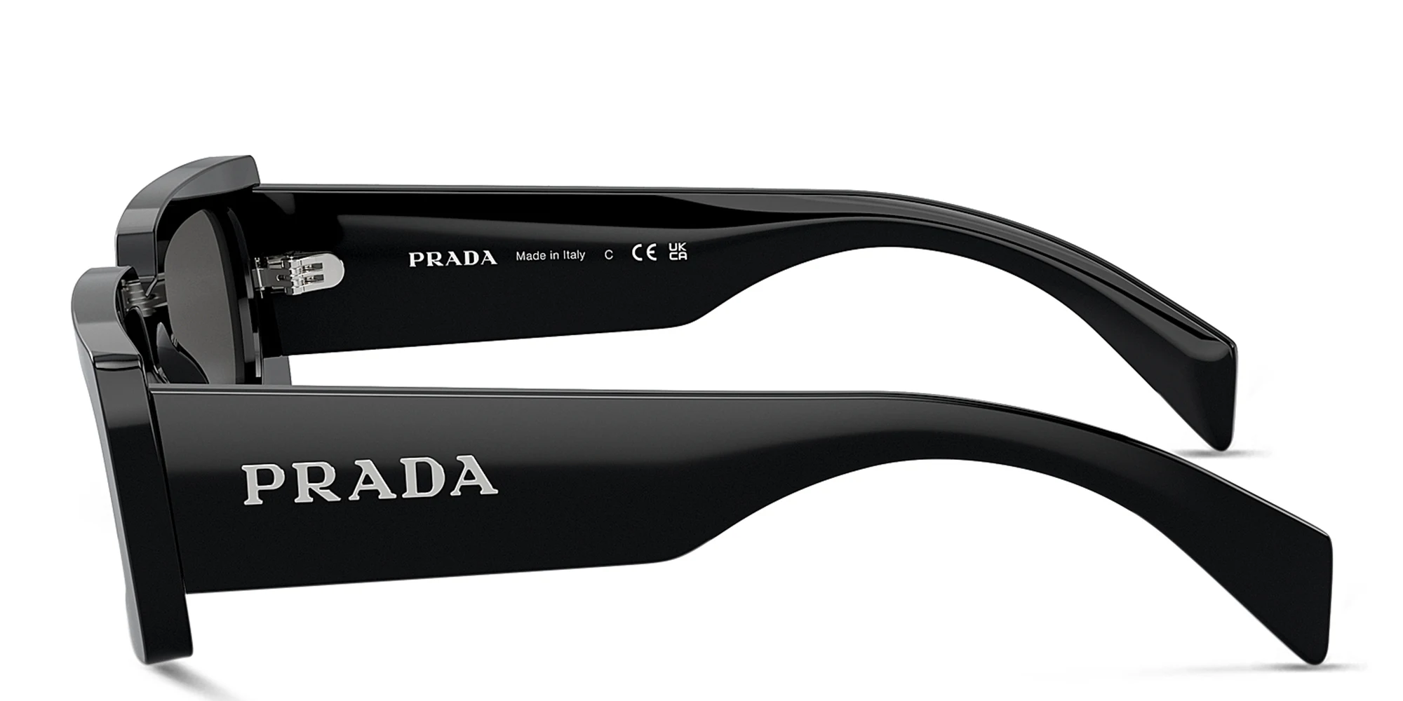 Shop PRADA Pillow Sunglasses in Black online.