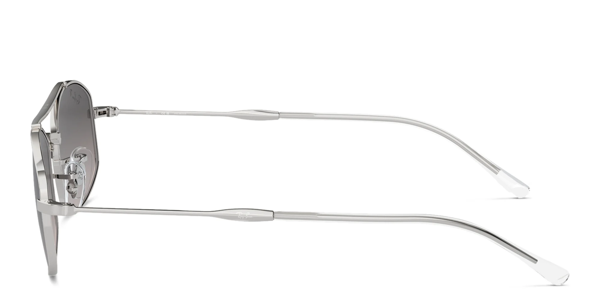 Shop Ray-Ban Unisex Oval Sunglasses in Silver online.