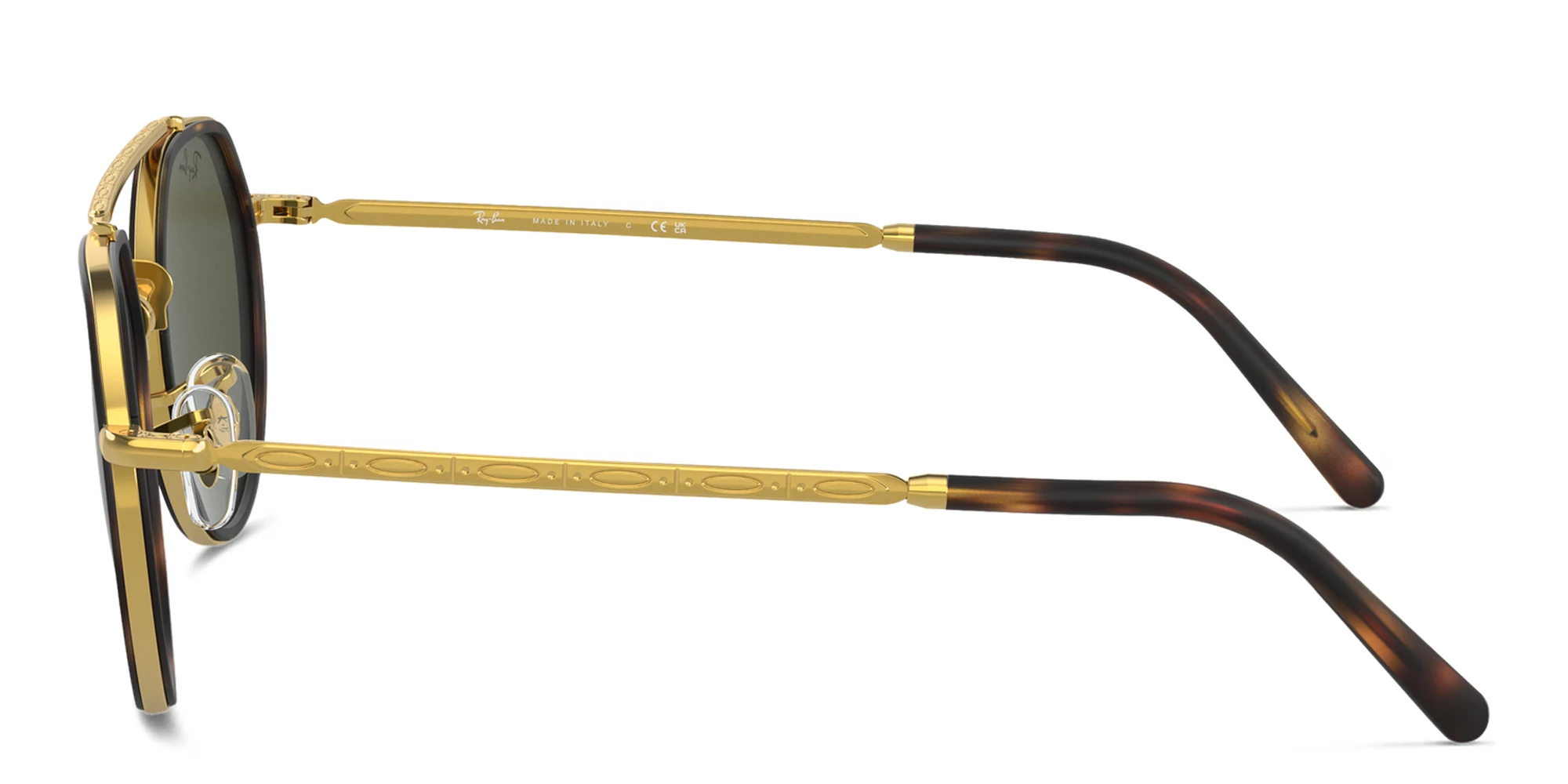 Shop Ray-Ban Unisex Irregular Sunglasses in Legend Gold online.