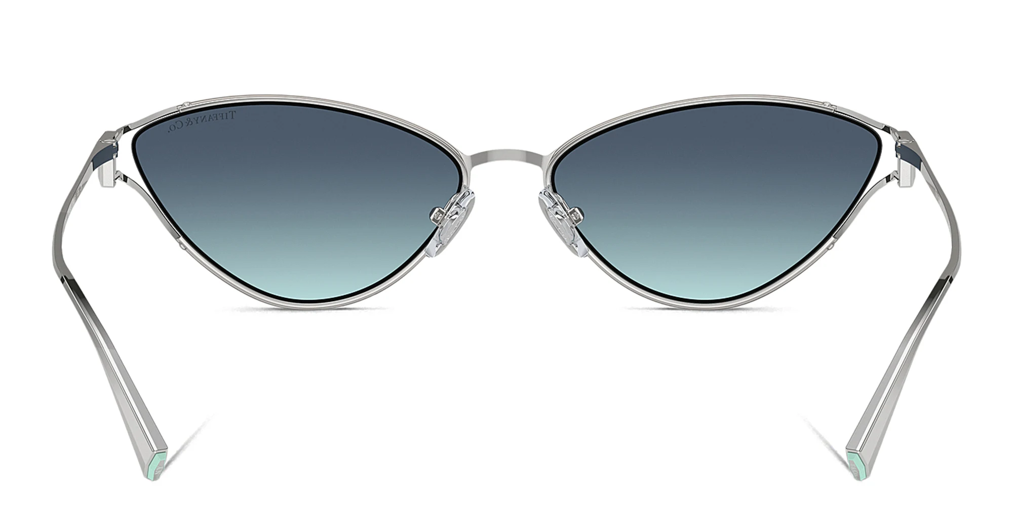 Shop TIFFANY T Motif Cat-Eye Sunglasses in Silver online.