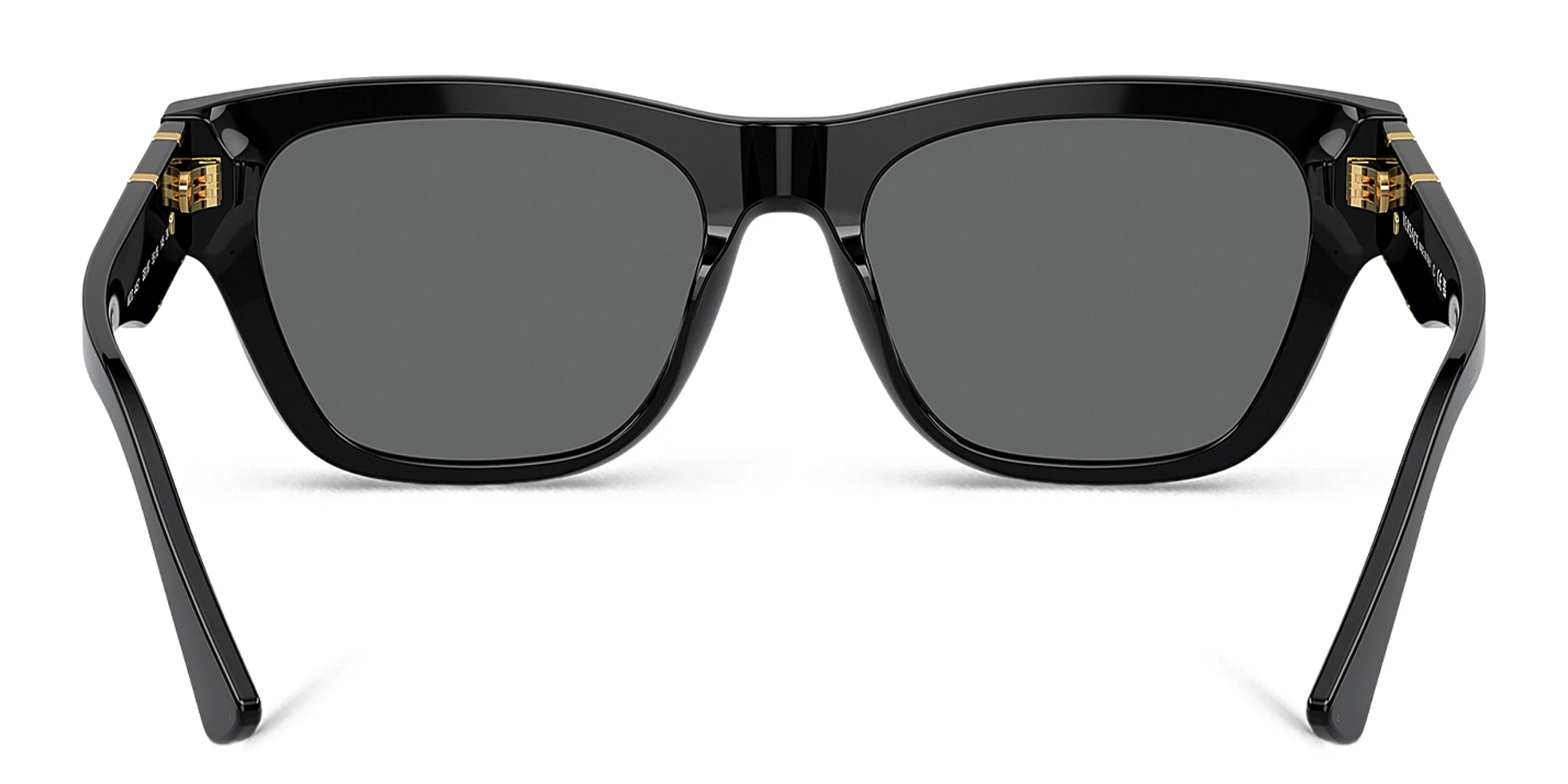 Shop VERSACE Medusa Square Sunglasses in Black online.