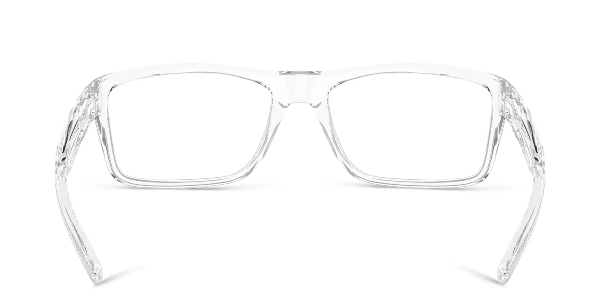 Shop Oakley Wide Rectangle Eyeglasses in Polished Clear online.