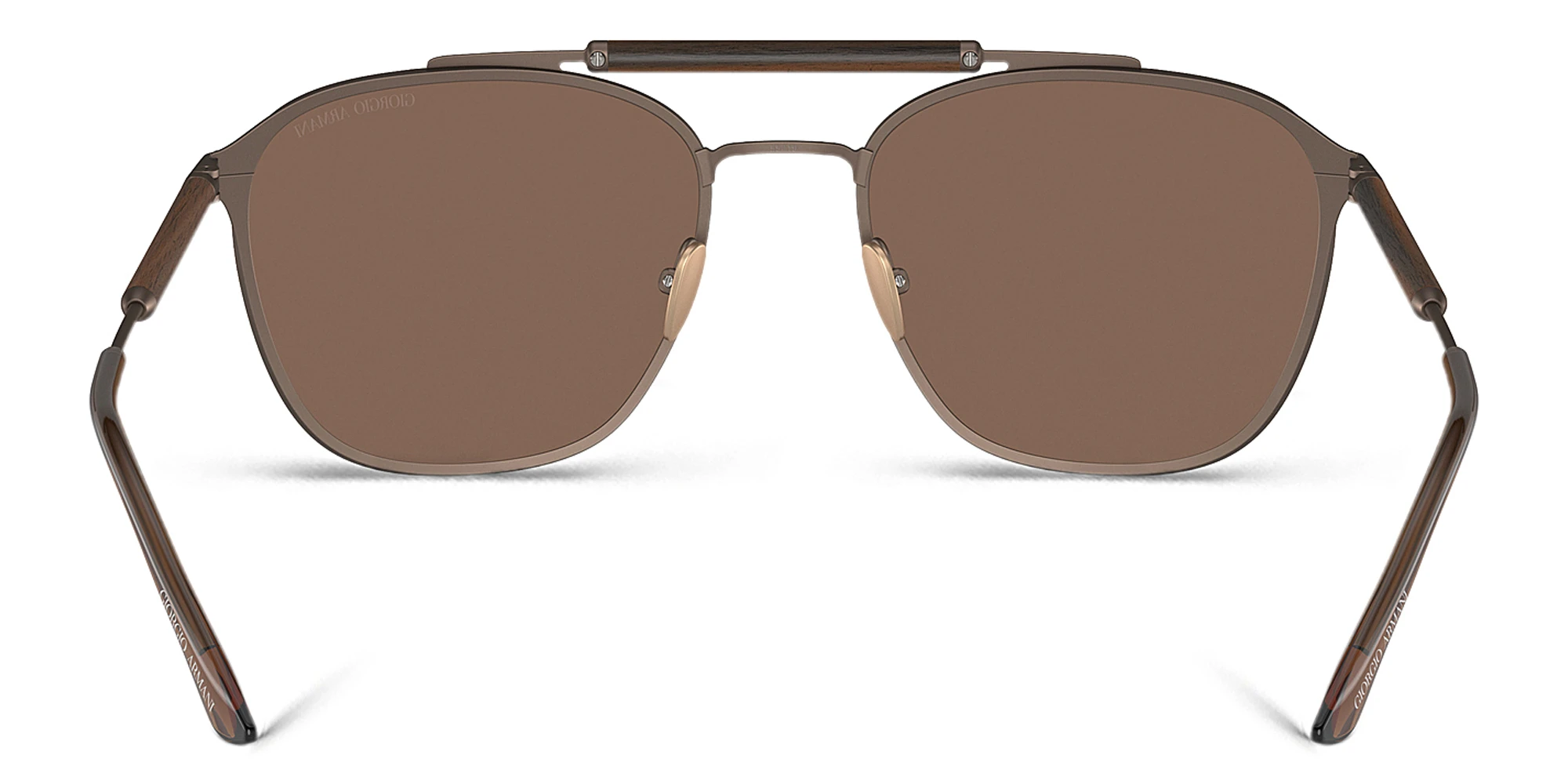Shop GIORGIO ARMANI Square Sunglasses in Matte Bronze online.