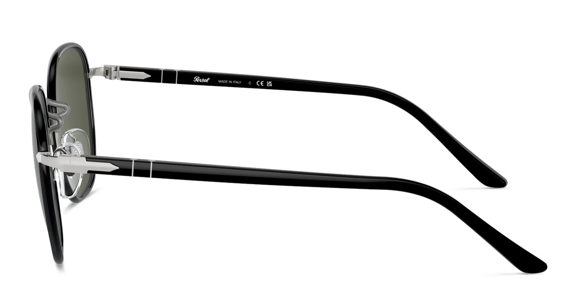 Shop PERSOL Unisex Irregular Sunglasses in Black online.