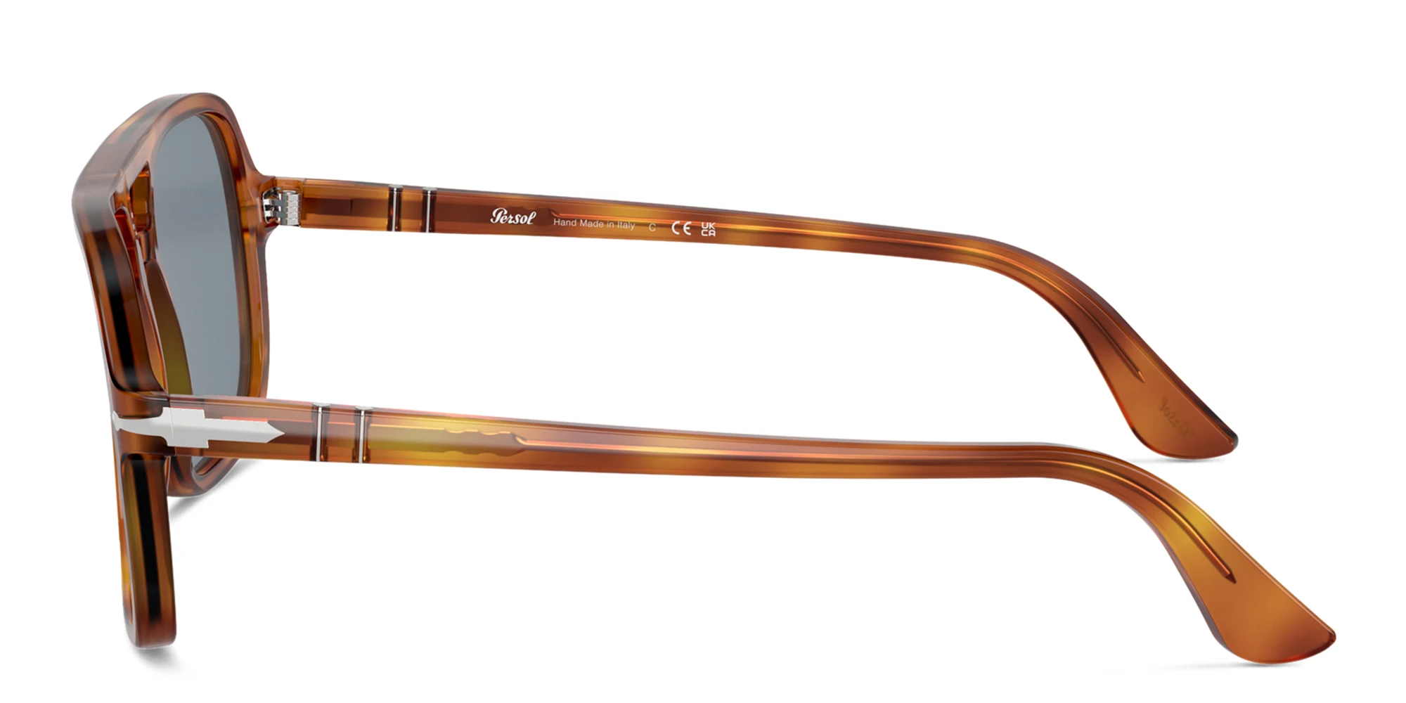 Shop PERSOL Pilot Sunglasses in Orange online.
