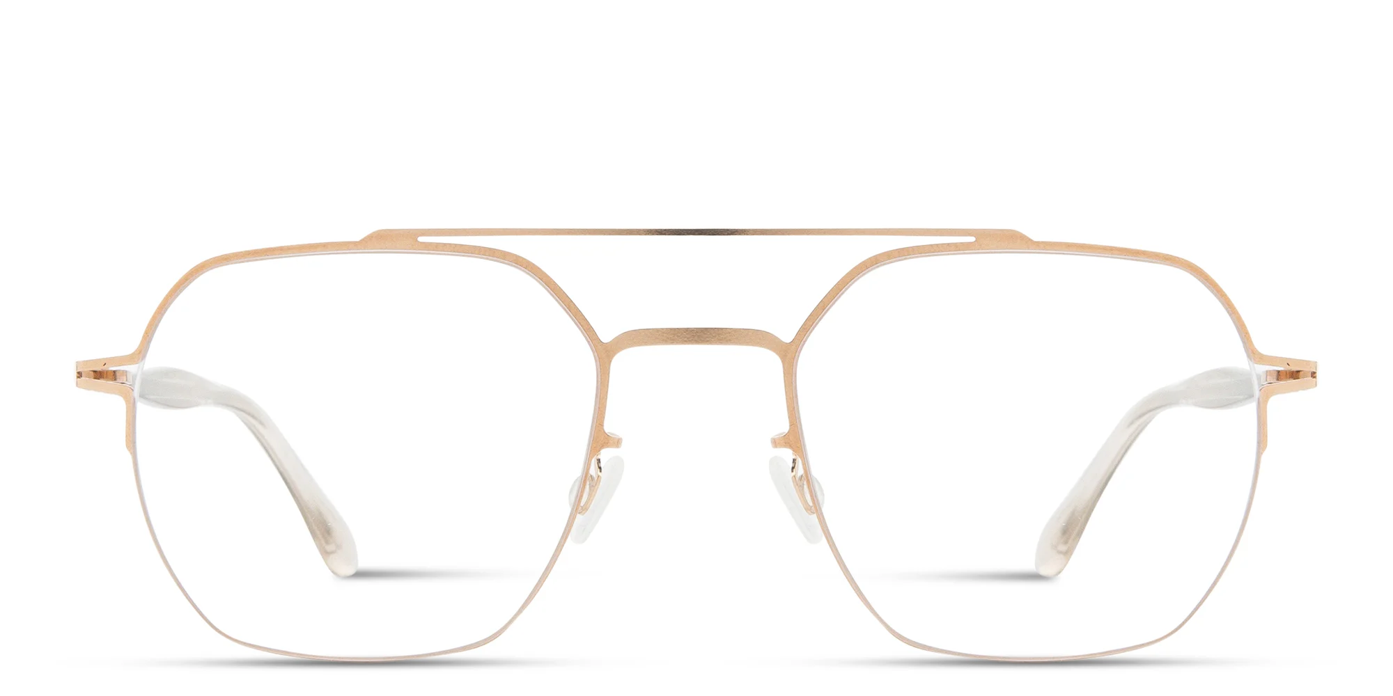 Shop MYKITA Arlo Unisex Aviator Eyeglasses in Gold online.