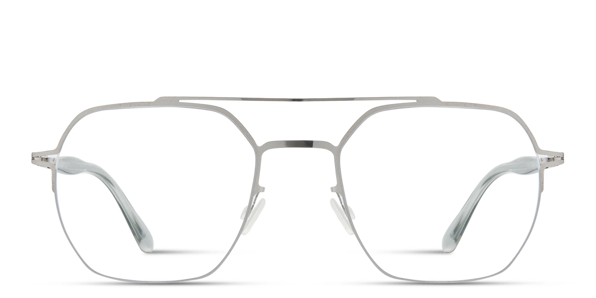 Shop MYKITA Arlo Unisex Aviator Eyeglasses in Silver online.