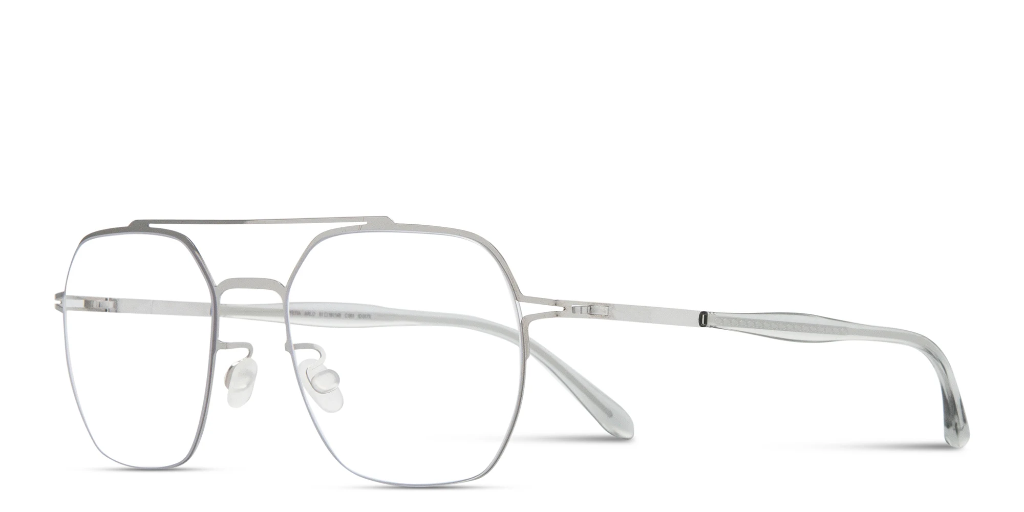 Shop MYKITA Arlo Unisex Aviator Eyeglasses in Silver online.