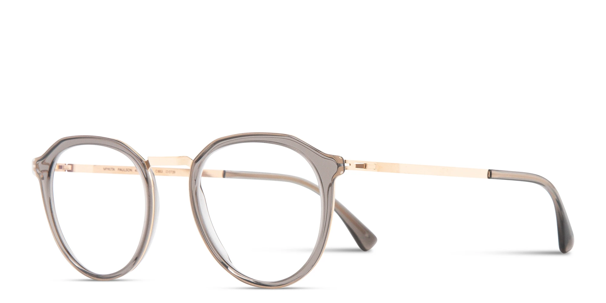 Shop MYKITA Paulson Unisex Round Eyeglasses in Gold online.